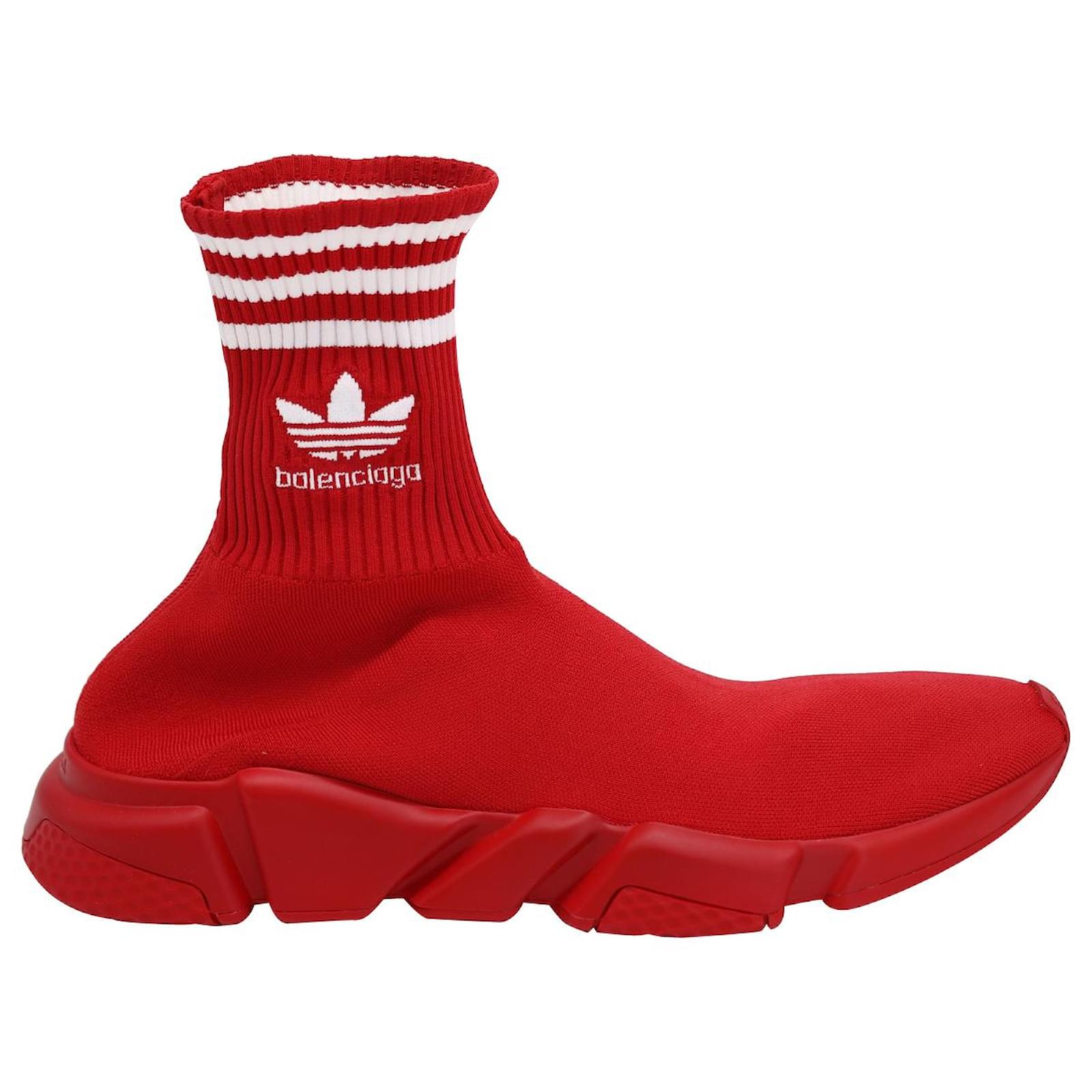 Balenciaga x Adidas Speed Trainers in Red Polyester ref.1017721