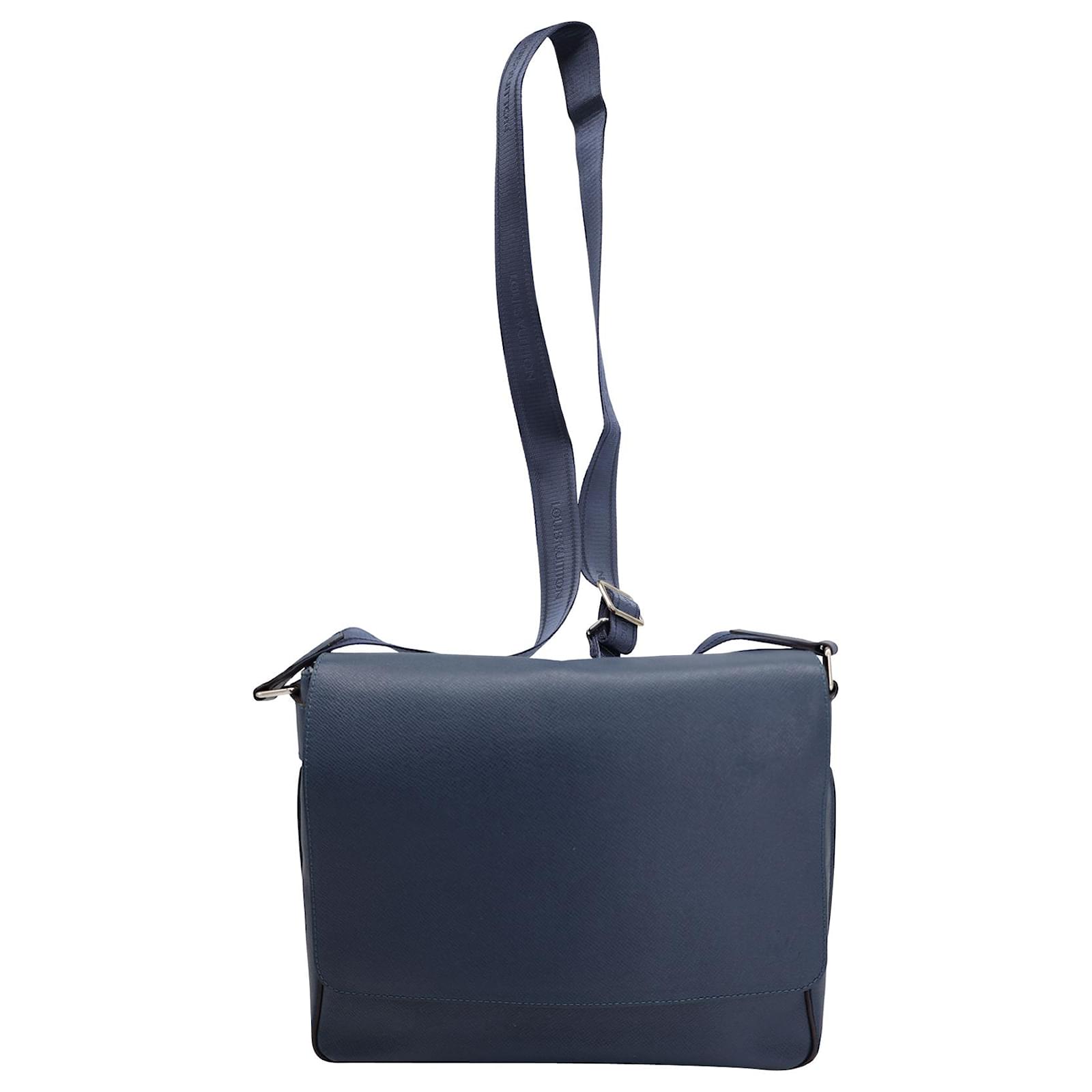 Louis Vuitton PM Taiga Roman Messenger Bag in Blue Leather ref.1017799 -  Joli Closet
