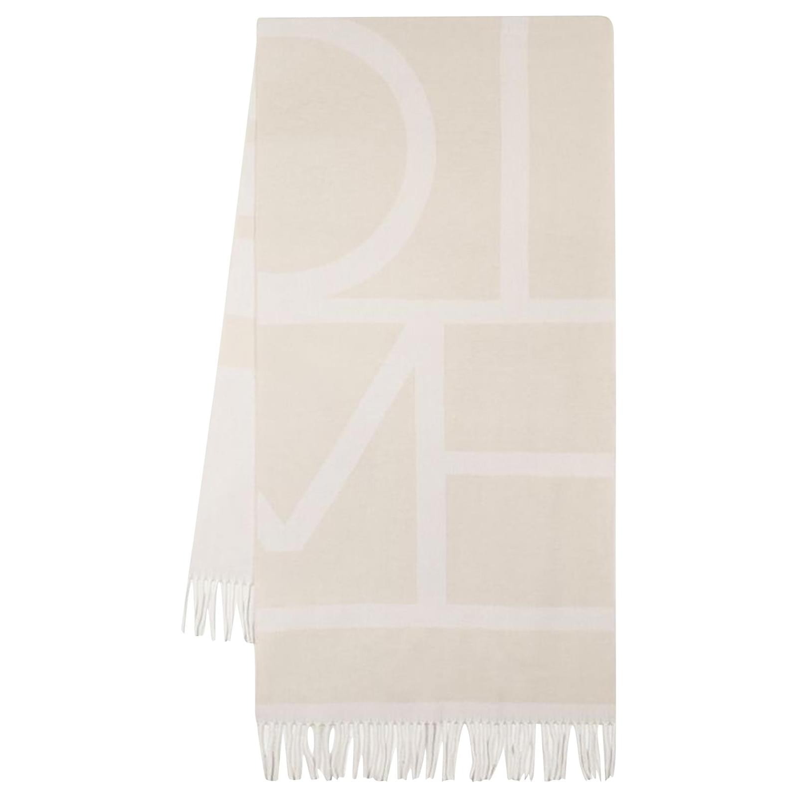 TOTEME Wool-Cashmere Monogram Scarf