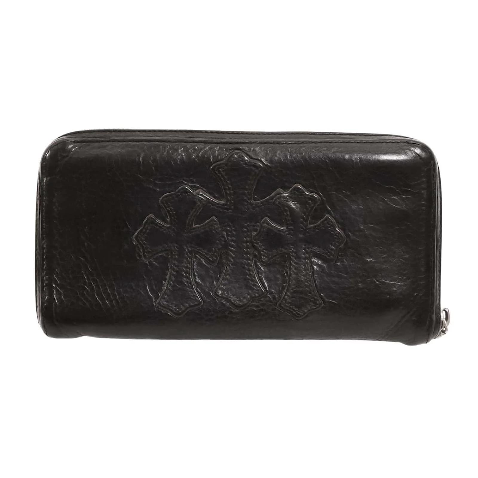 CHROME HEARTS CEMETERY CROSS Logo Folding Wallets