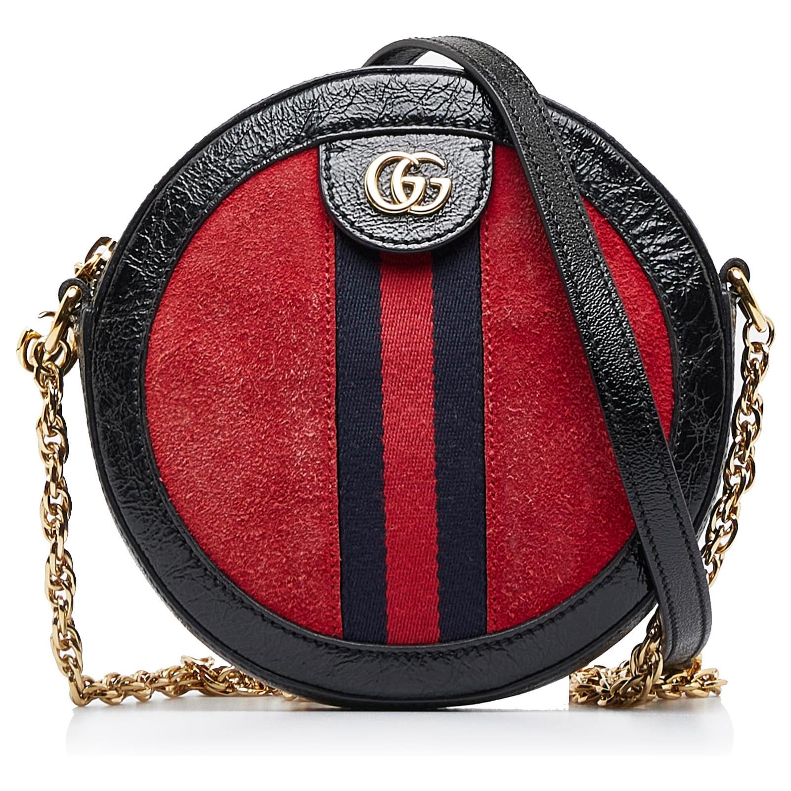 GUCCI Bolsa de ombro redonda feminina Ophidia GG Flora