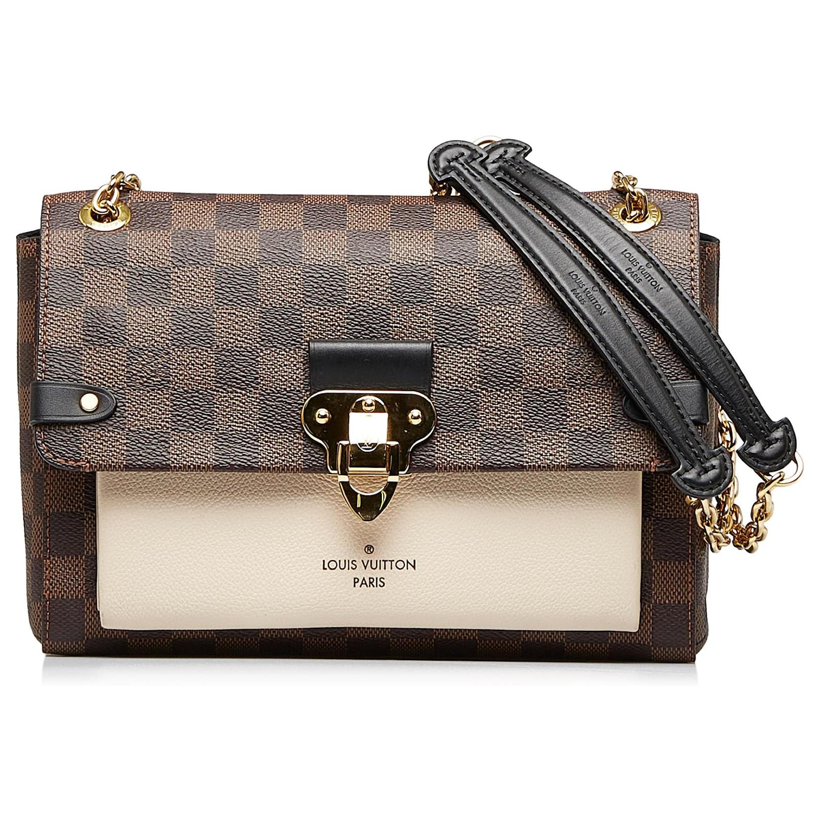 LOUIS VUITTON Vavin PM Damier Ebene Crossbody Bag Brown