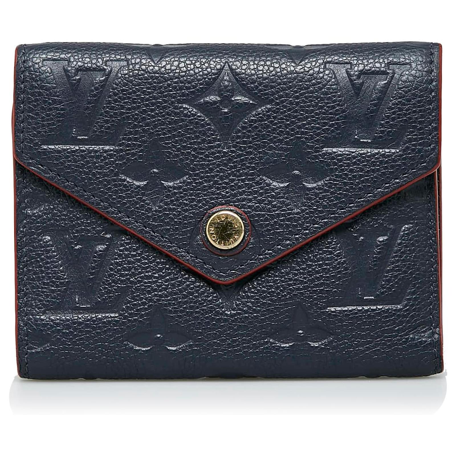 Portafoglio Louis Vuitton Empreinte Victorine con monogramma blu