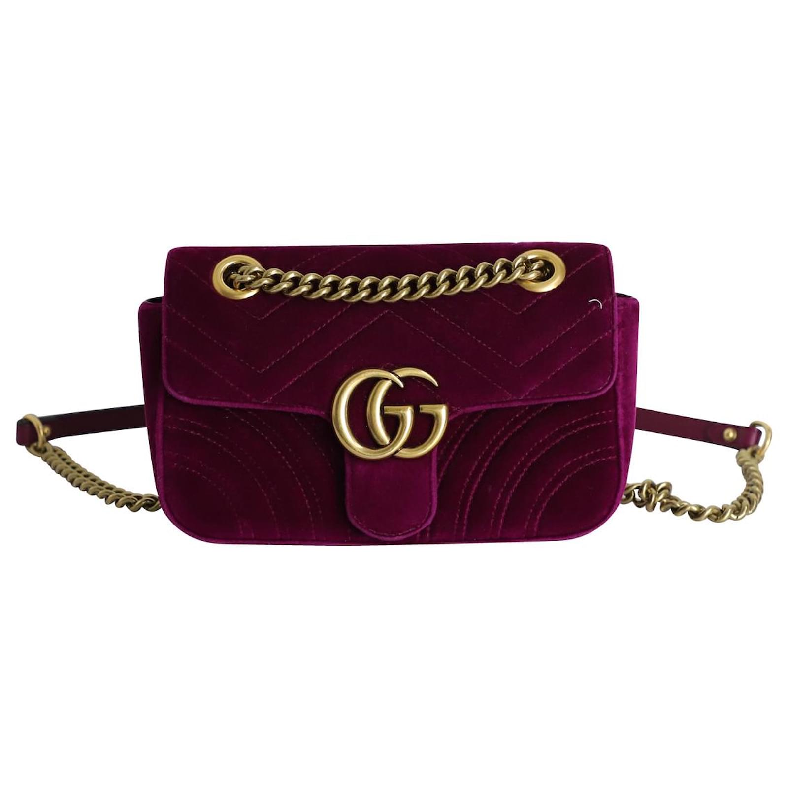 Gucci marmont purple online velvet