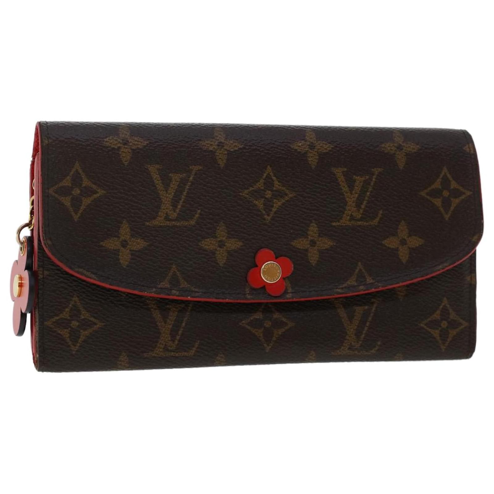 LOUIS VUITTON Monogram Portefeuille Emily Flower Charm M68313