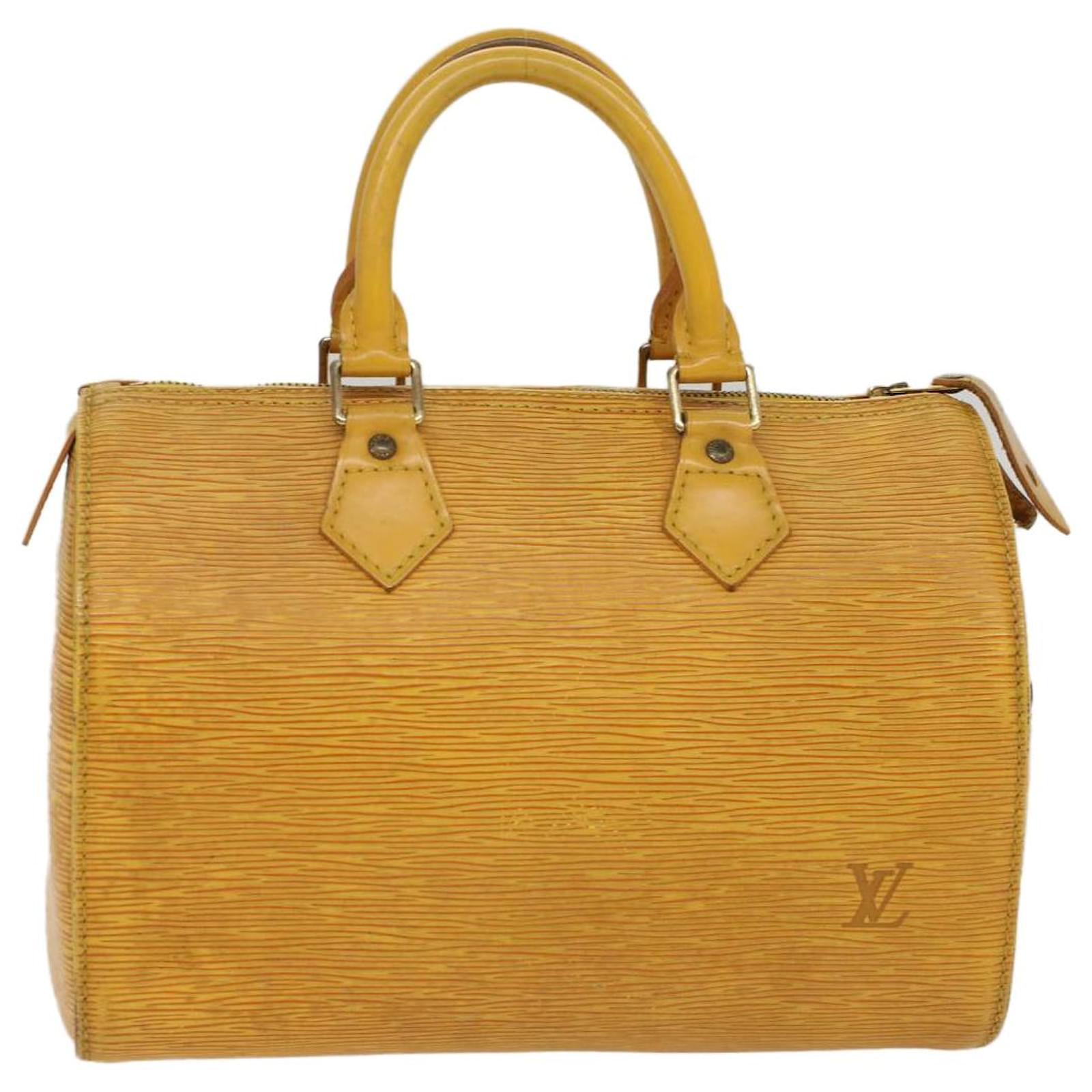 Louis Vuitton Speedy 25 Handbag Yellow Epi Leather M43019