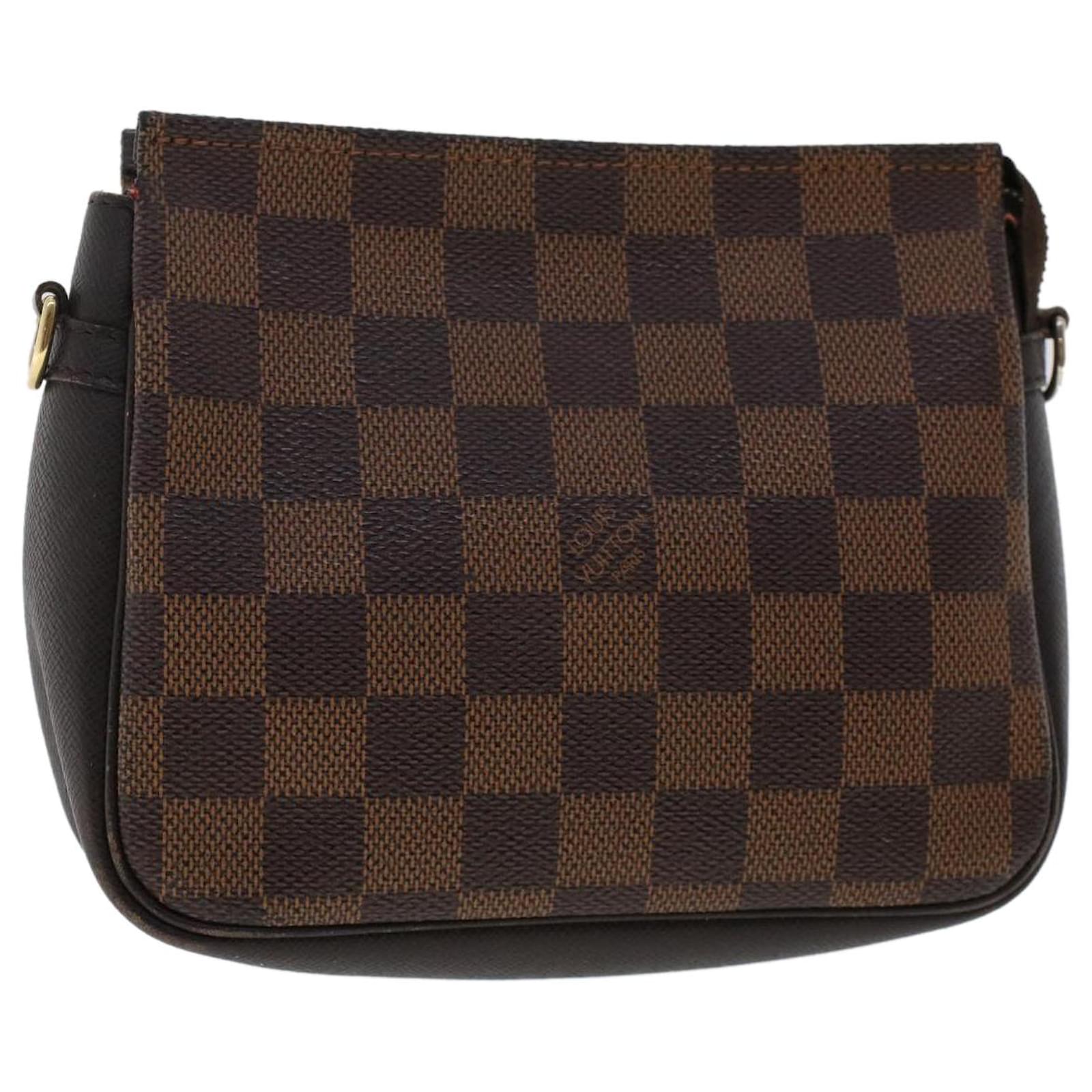 Louis Vuitton Damier Ebene Trousse Make Up Bag Pochette - Brown