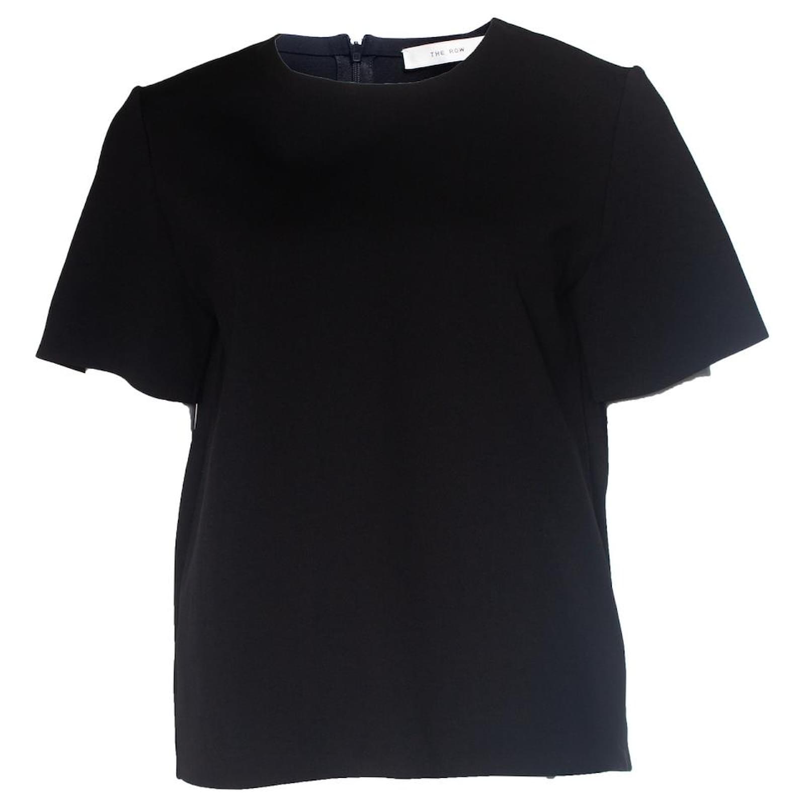 THE ROW, Black Short Sleeve Top