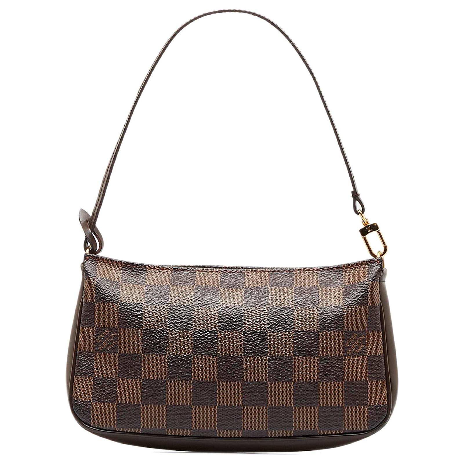 Pochette accessoire cloth handbag Louis Vuitton Brown in Cloth