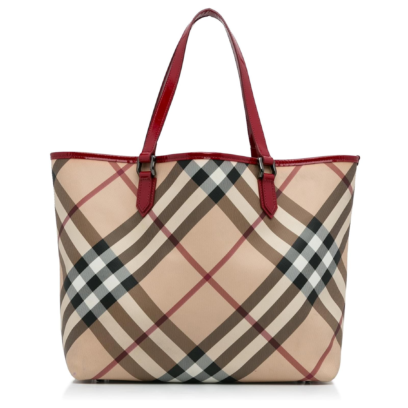 Checkered Tote with Pouch