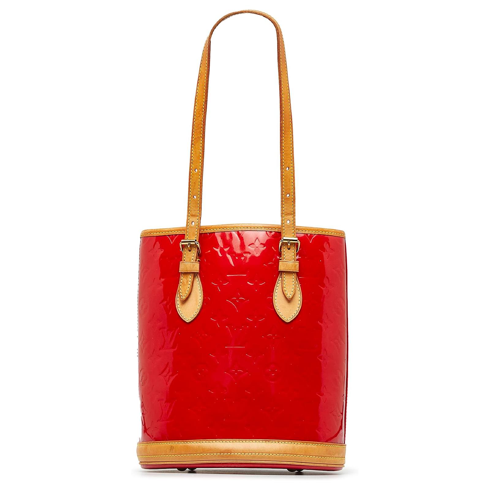 Louis Vuitton Red Vernis Petit Bucket Leather Patent leather ref.1019451 -  Joli Closet