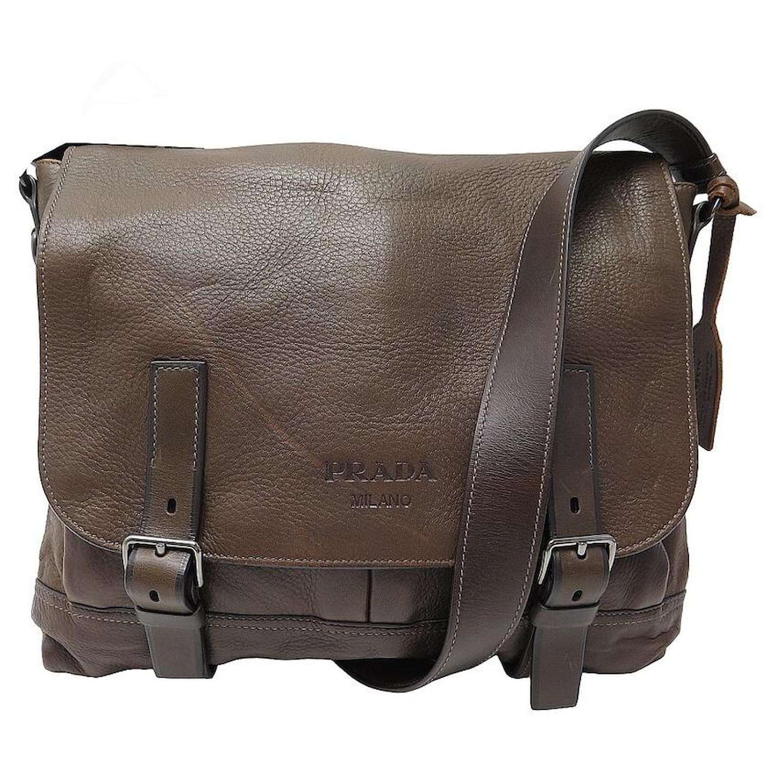 Prada - Men's Cross Bag Messenger - Brown - Leather