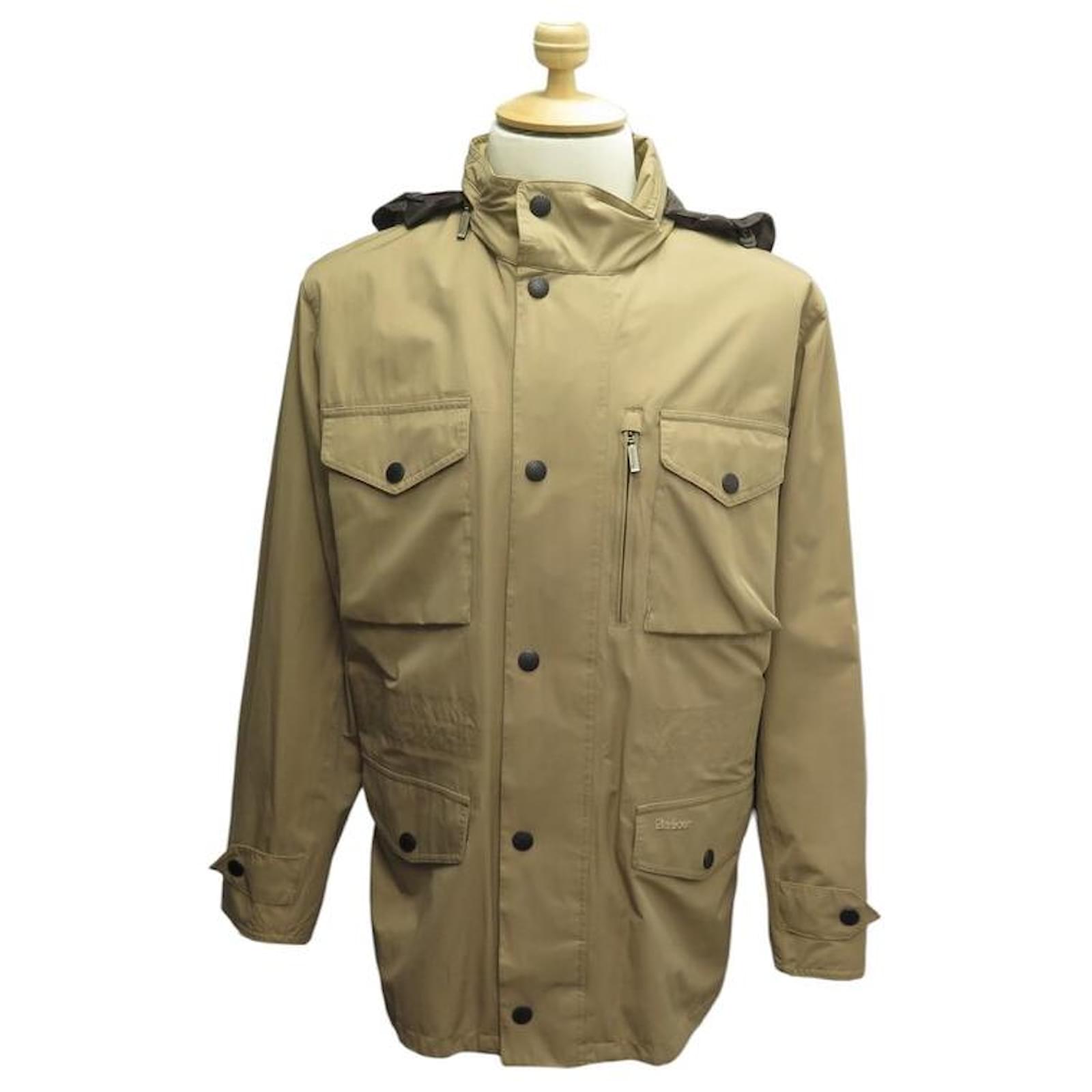 polyester new barbour mwb jacket0277sn51 sapper jacket l 54 beige coat coat