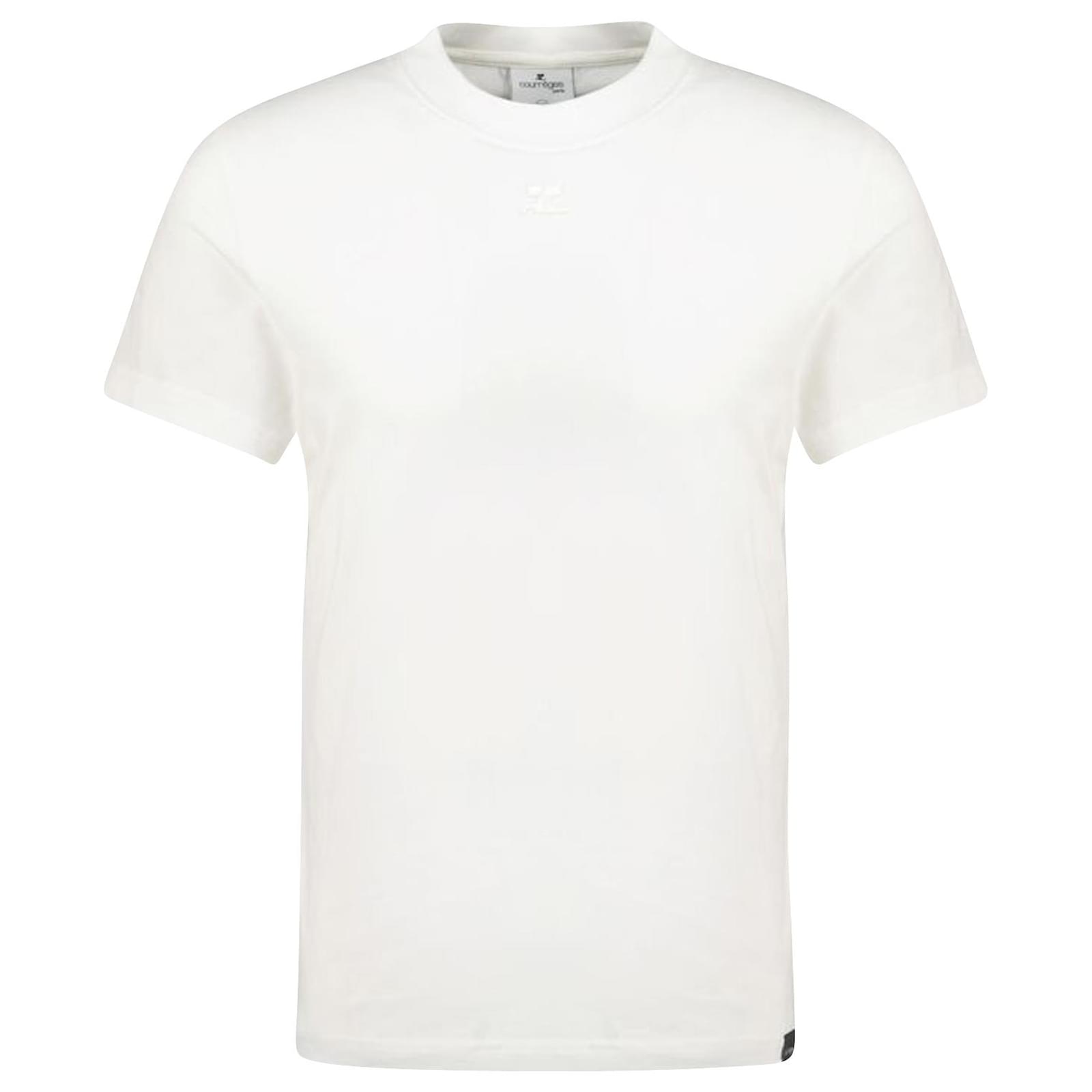 Ac Straight T-Shirt - Courreges - Cotton - Heritage White ref