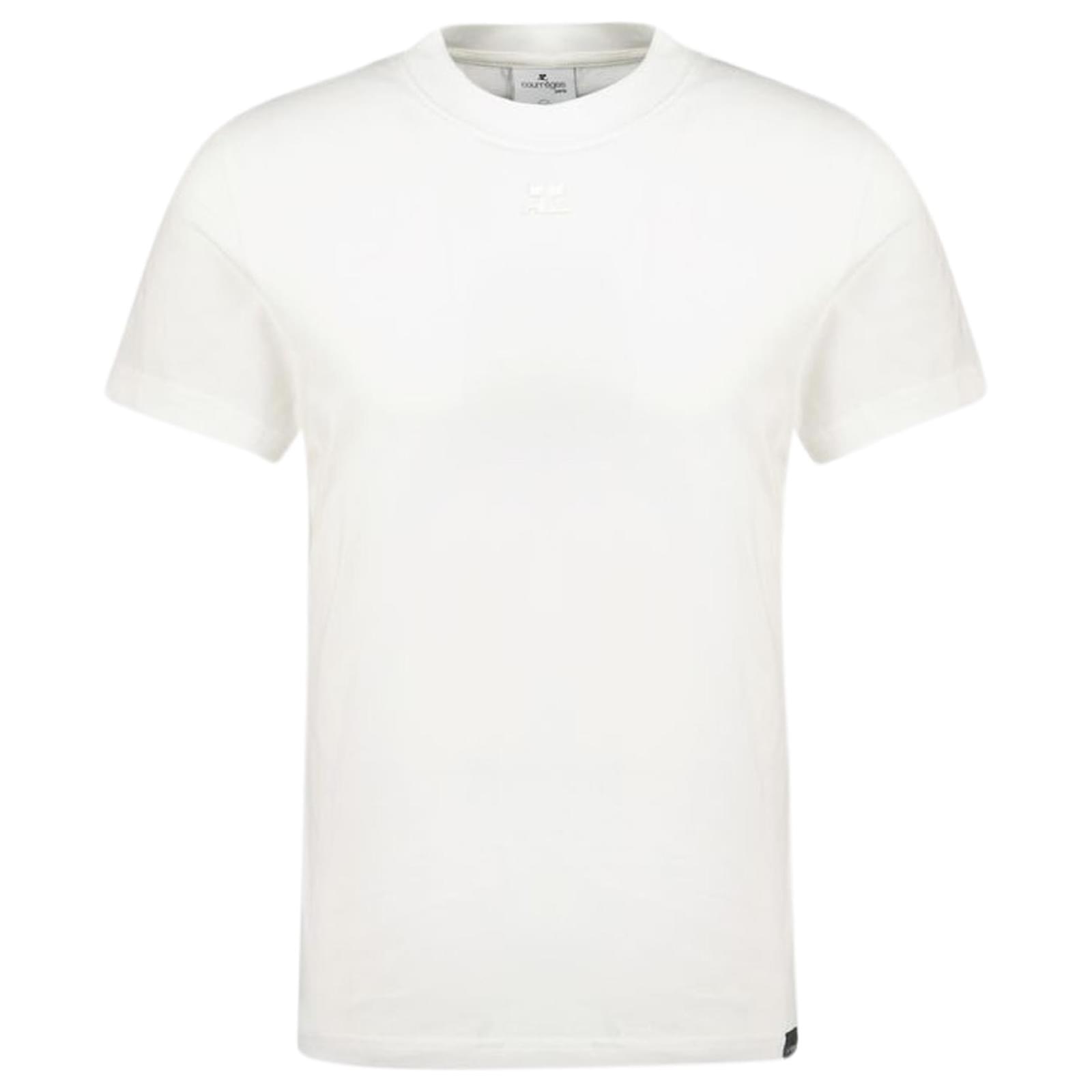 Ac Straight T-Shirt - Courreges - Cotton - Heritage White ref