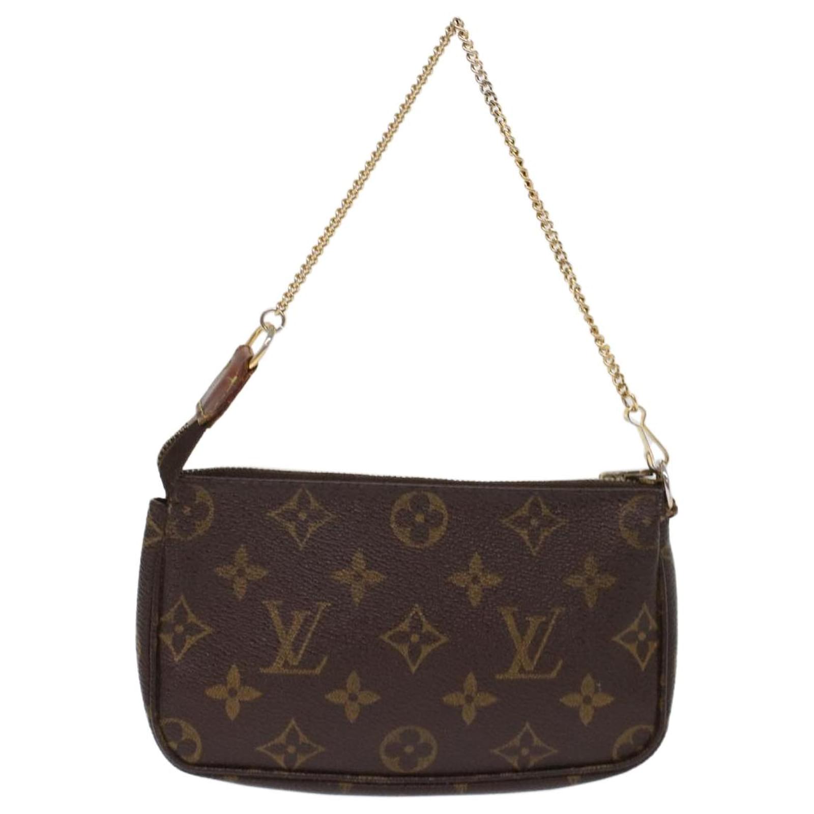 Pochette accessoire cloth mini bag Louis Vuitton Brown in Cloth