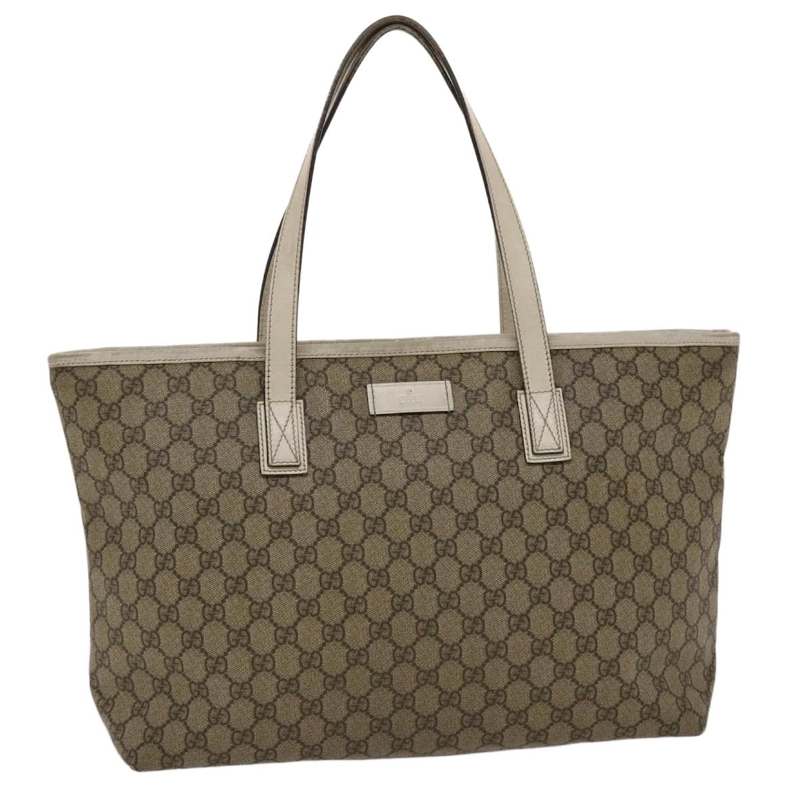 GUCCI GG Supreme Canvas Tote Bag Beige 211137