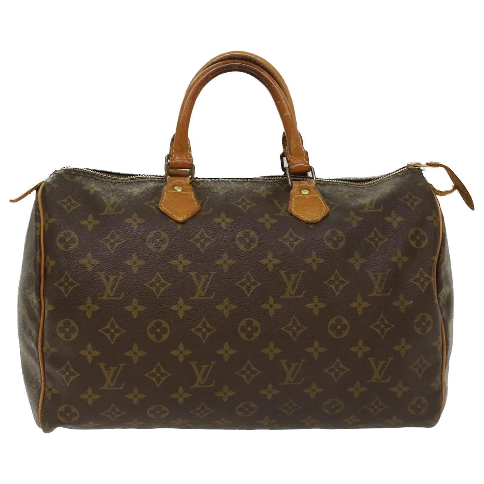 Louis Vuitton Monogram Speedy 35 Hand Bag Vintage M41524 LV Auth
