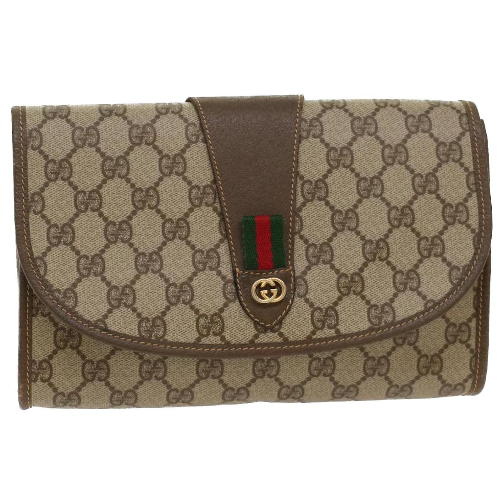 GUCCI WEB SHERRY LINE OPHIDIA CLUTCH BAG