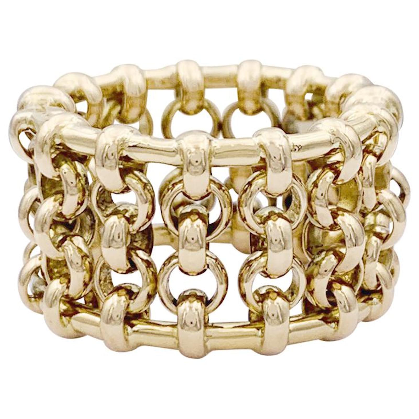 Chanel yellow gold band ring. ref.1020430 - Joli Closet