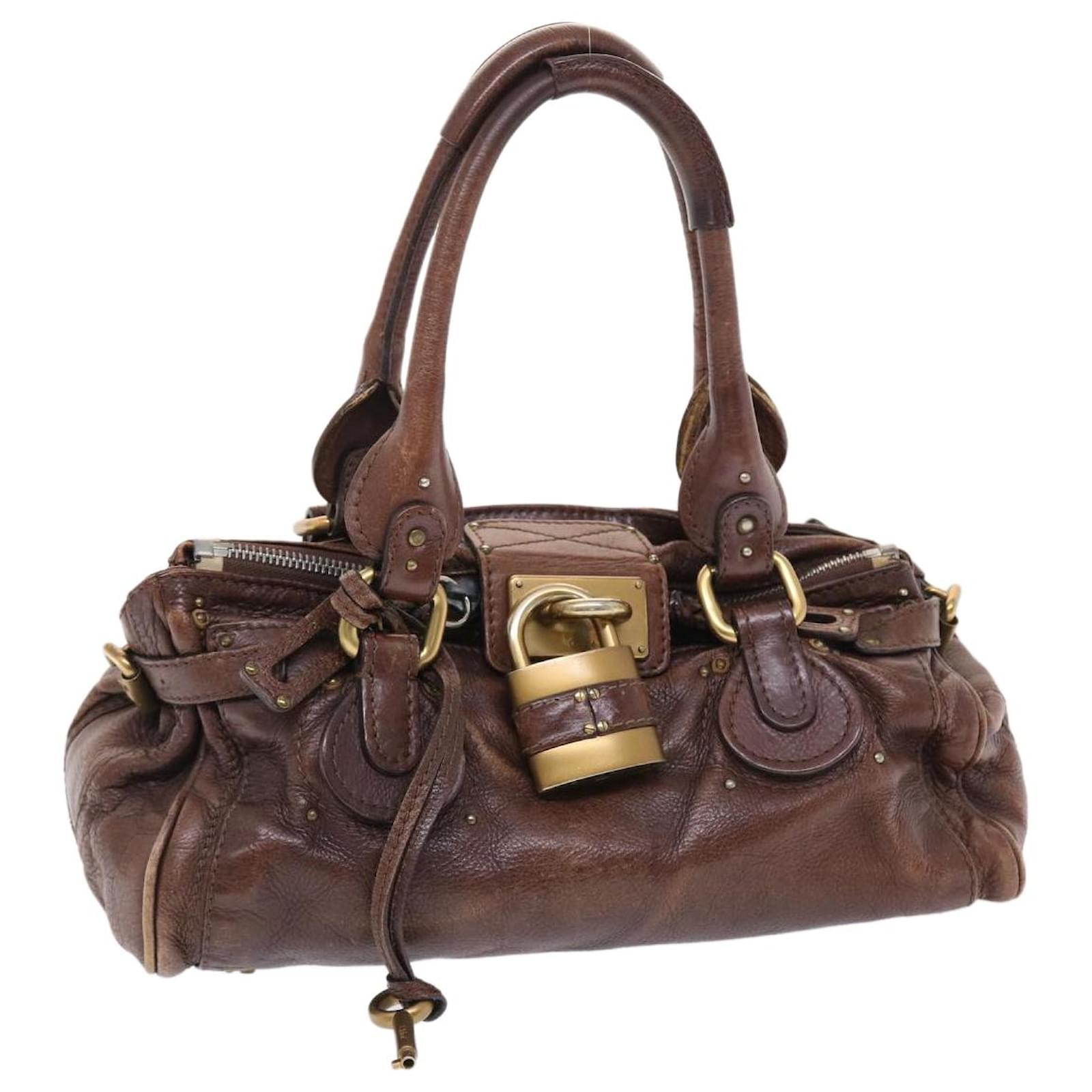 Chloé Chloe Paddington Hand Bag Leather Brown Auth bs7005