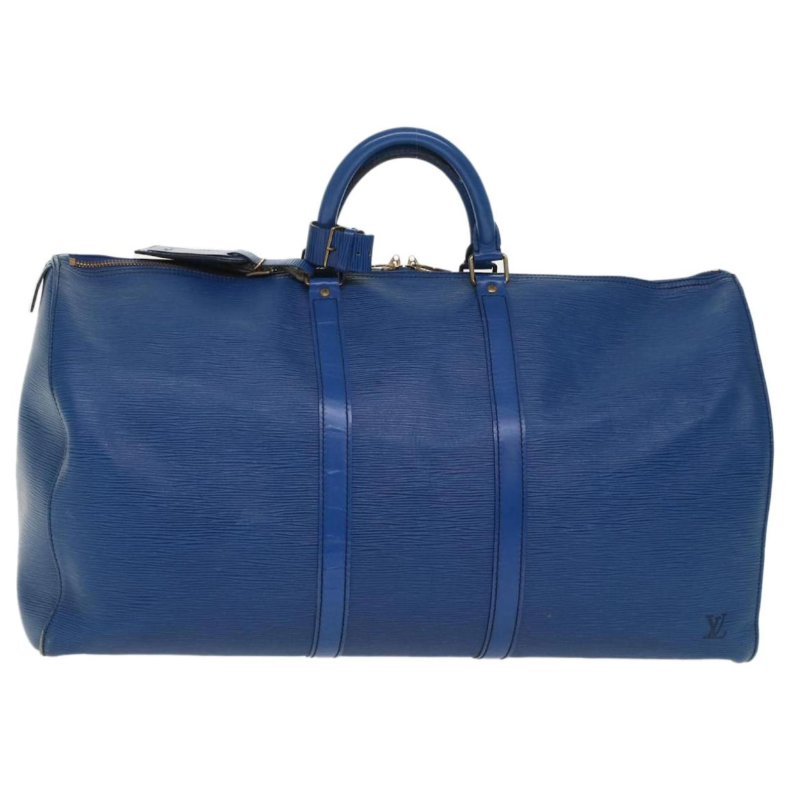 Louis Vuitton Epi Keepall 55 Boston Bag Blue M42955 LV Auth 49269 Leather  ref.1020999 - Joli Closet