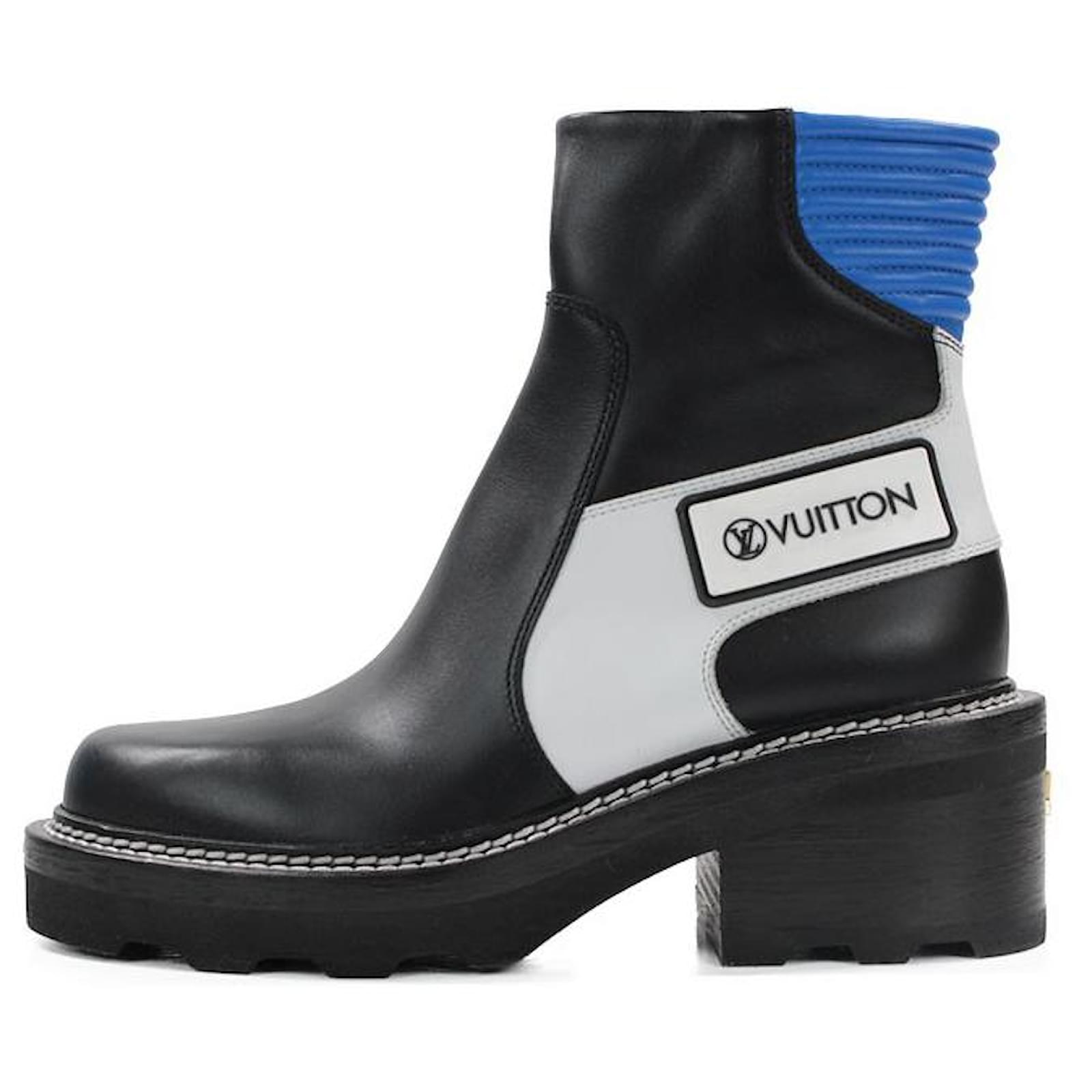 Louis Vuitton, Shoes, Louis Vuitton Patent Silhouette Ankle Boots 36  Black