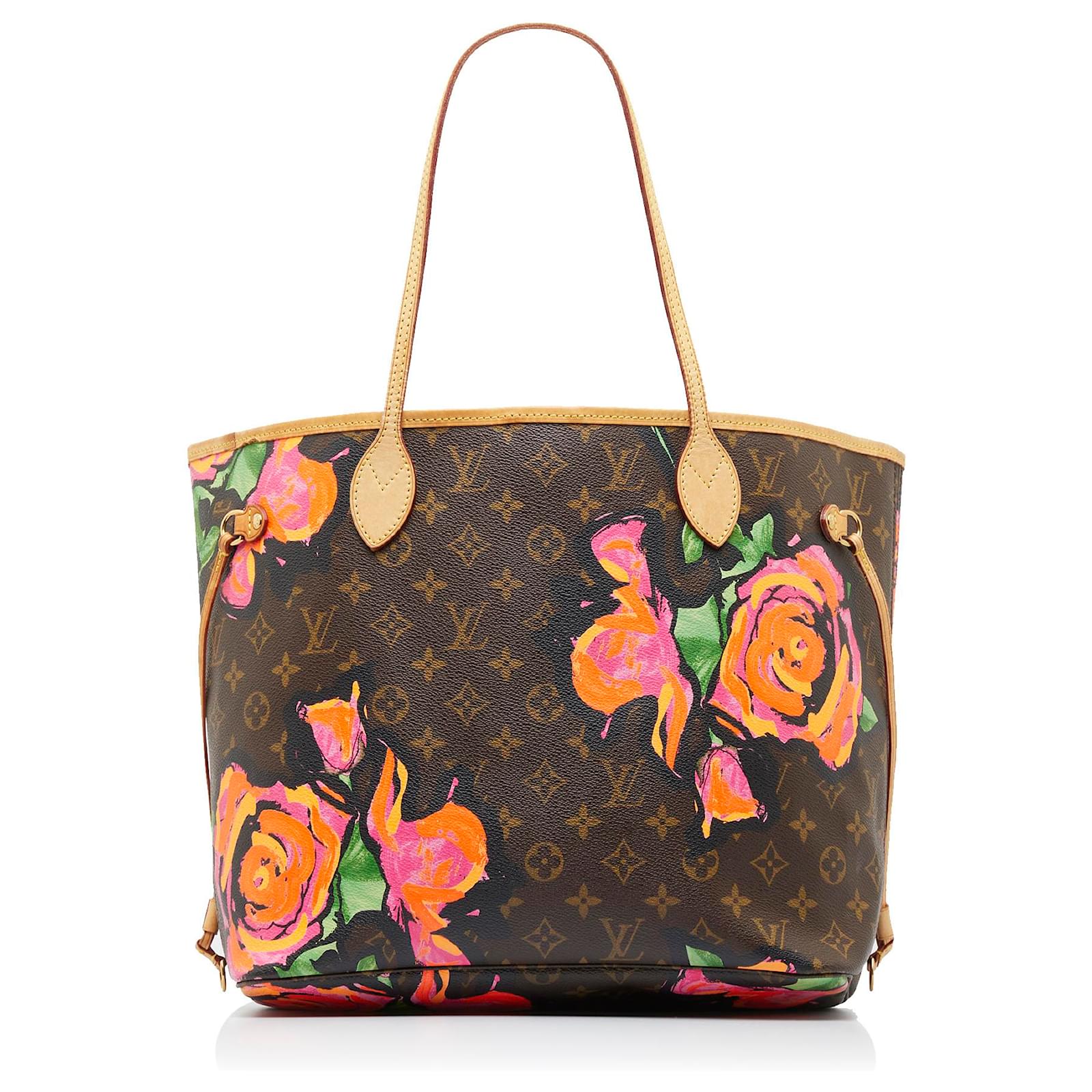 Louis Vuitton Neverfull MM Roses Monogram Canvas Bag