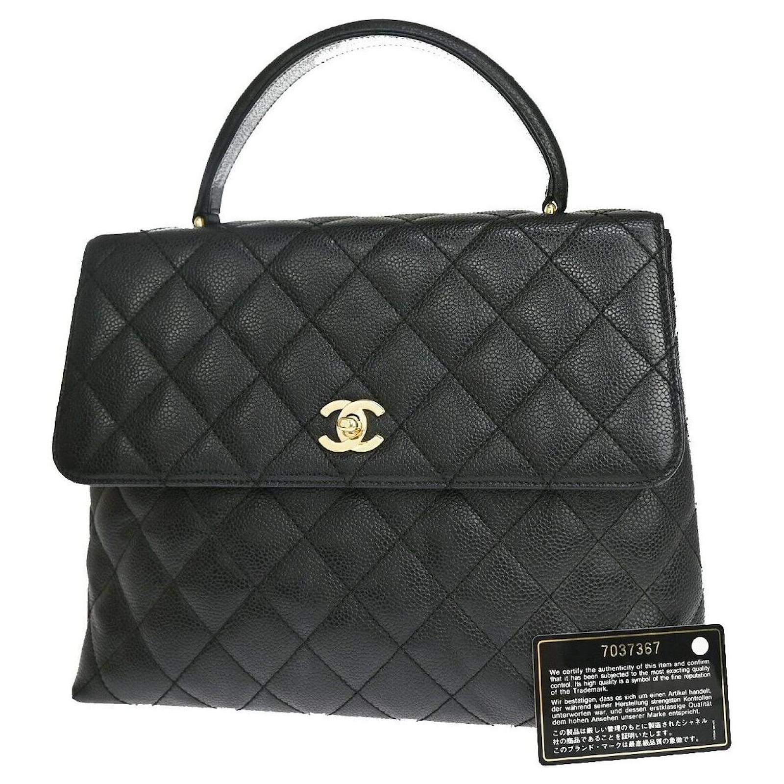 Timeless Chanel Coco Handle Black Leather ref.1022039 - Joli Closet