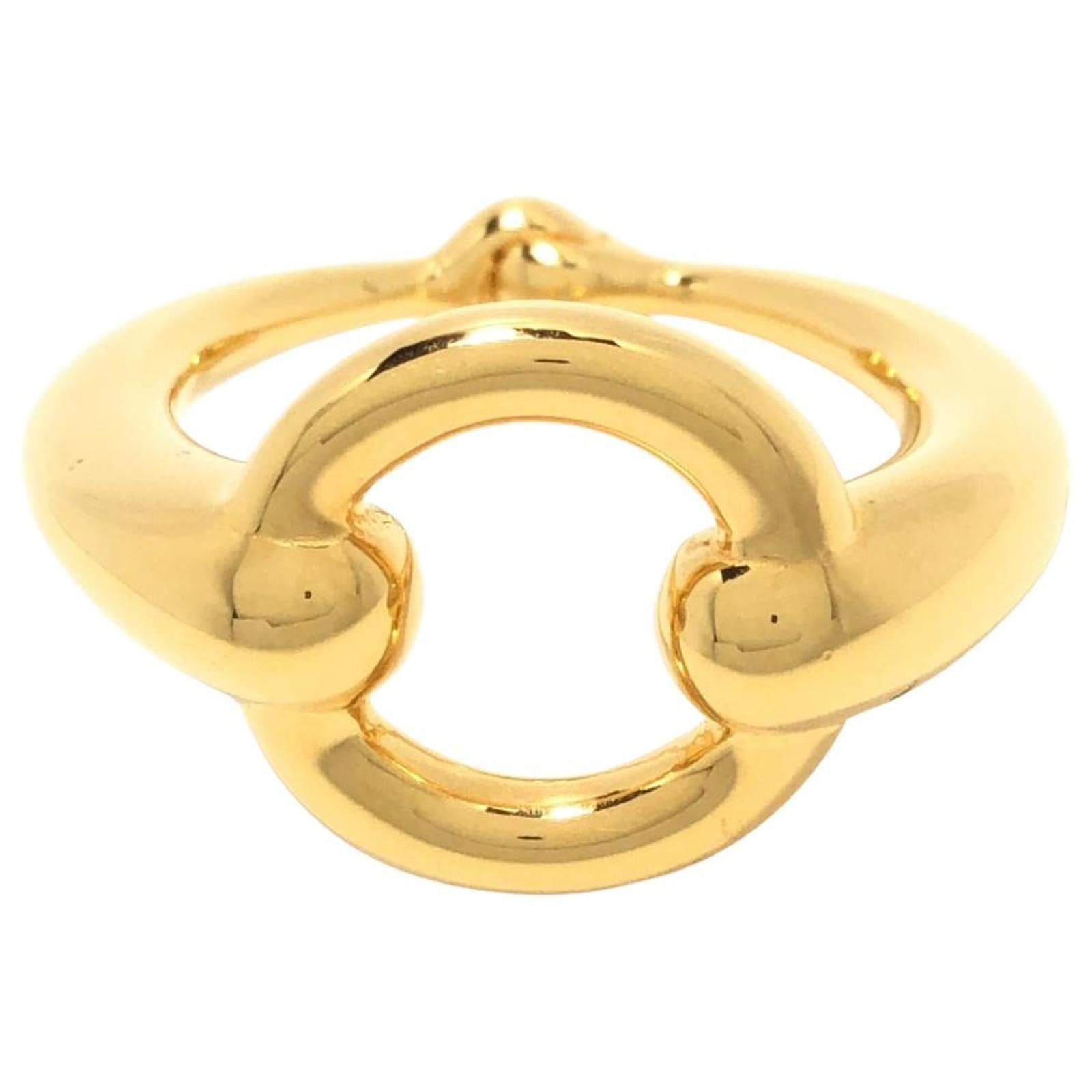 gold hermes scarf ring