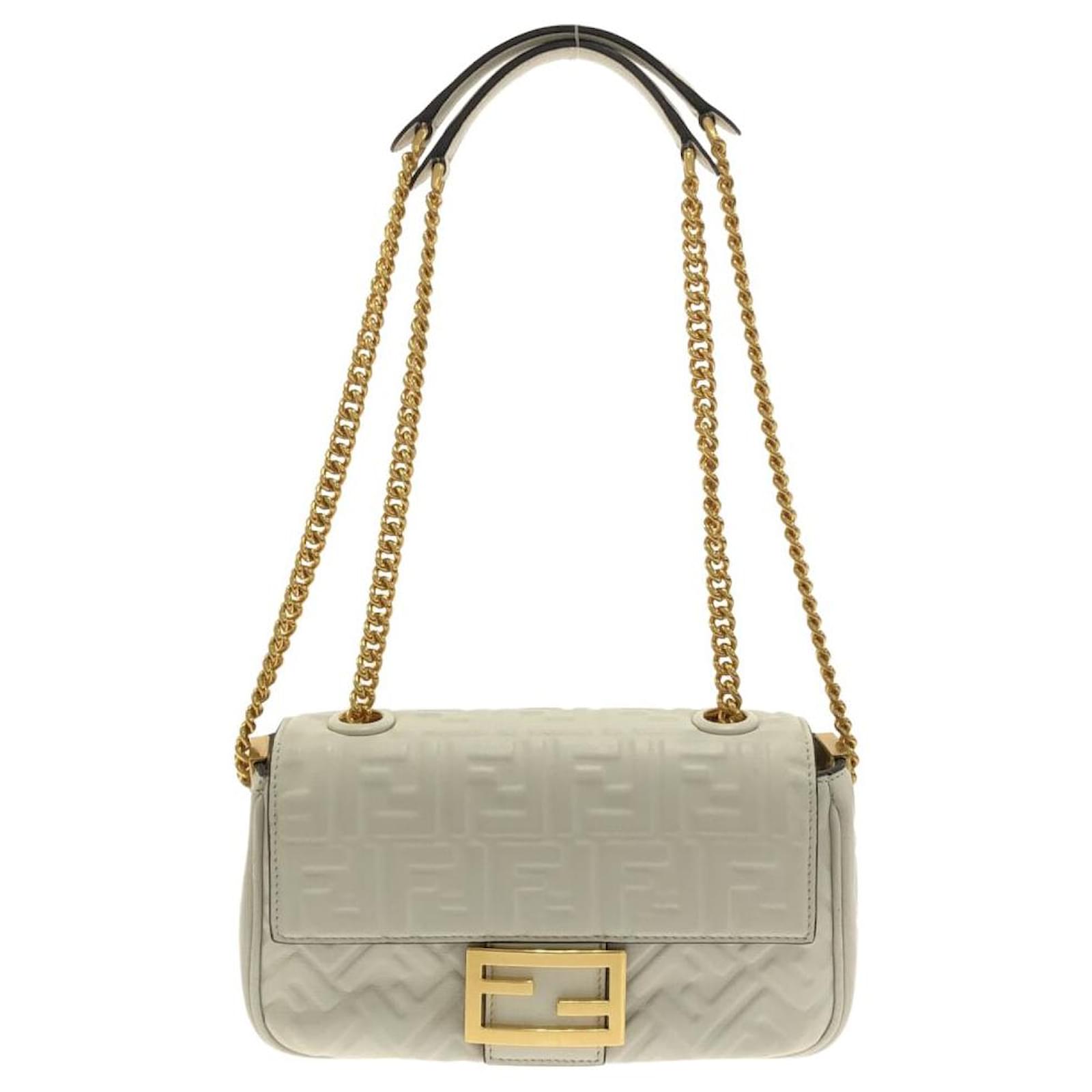 NEW RARE MINI HANDBAG FENDI VERSACE FENDACE NANO BAGUETTE GOLD