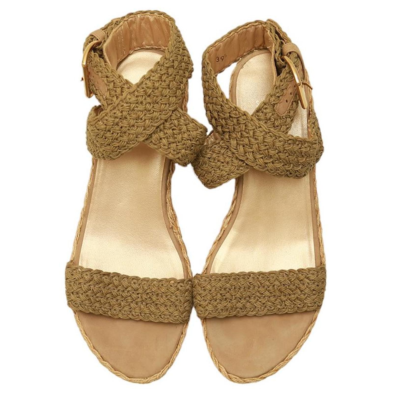 Stuart reliable Weitzman Brown Strappy Espadrille Wedge