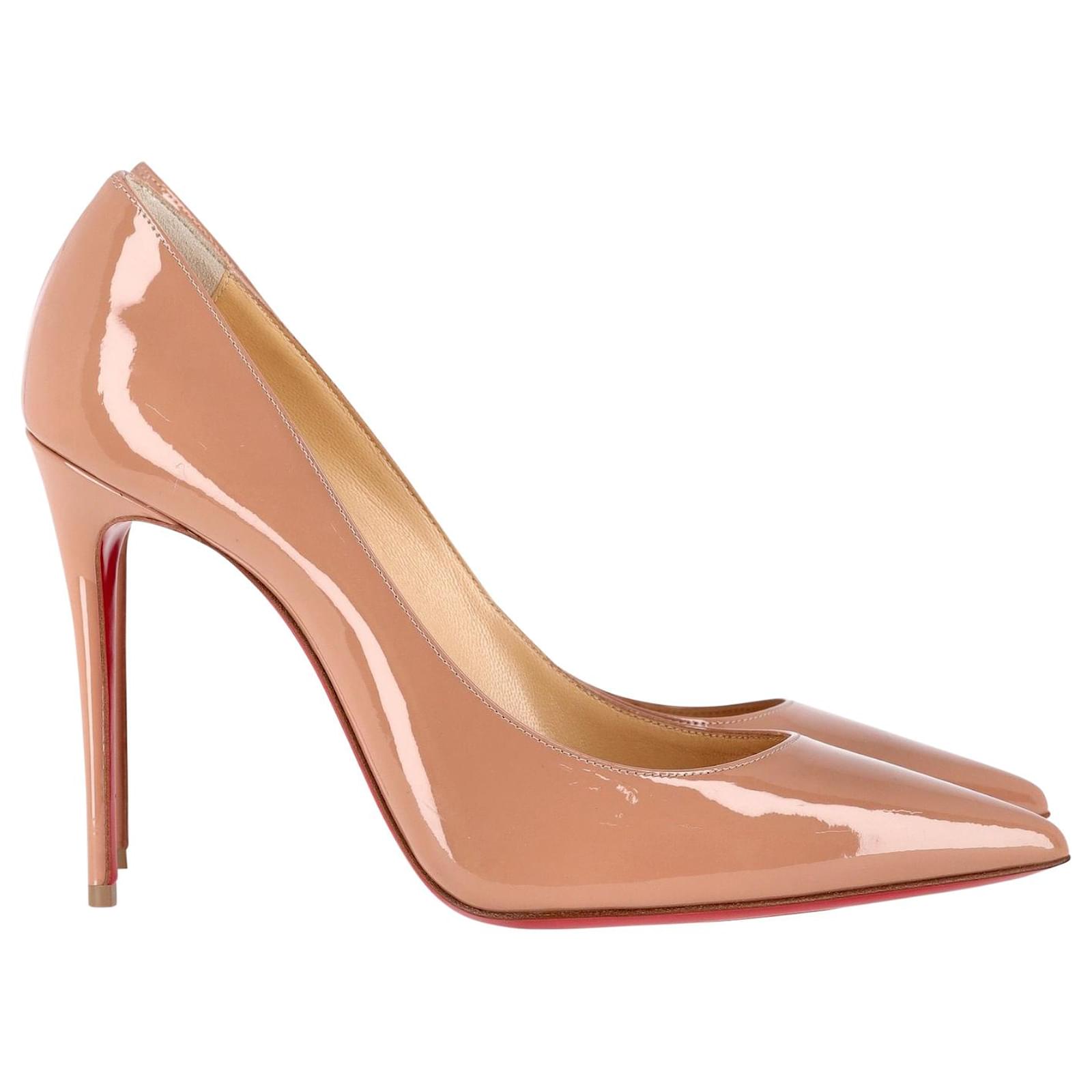 Kate 100 Leather Pumps in Brown - Christian Louboutin