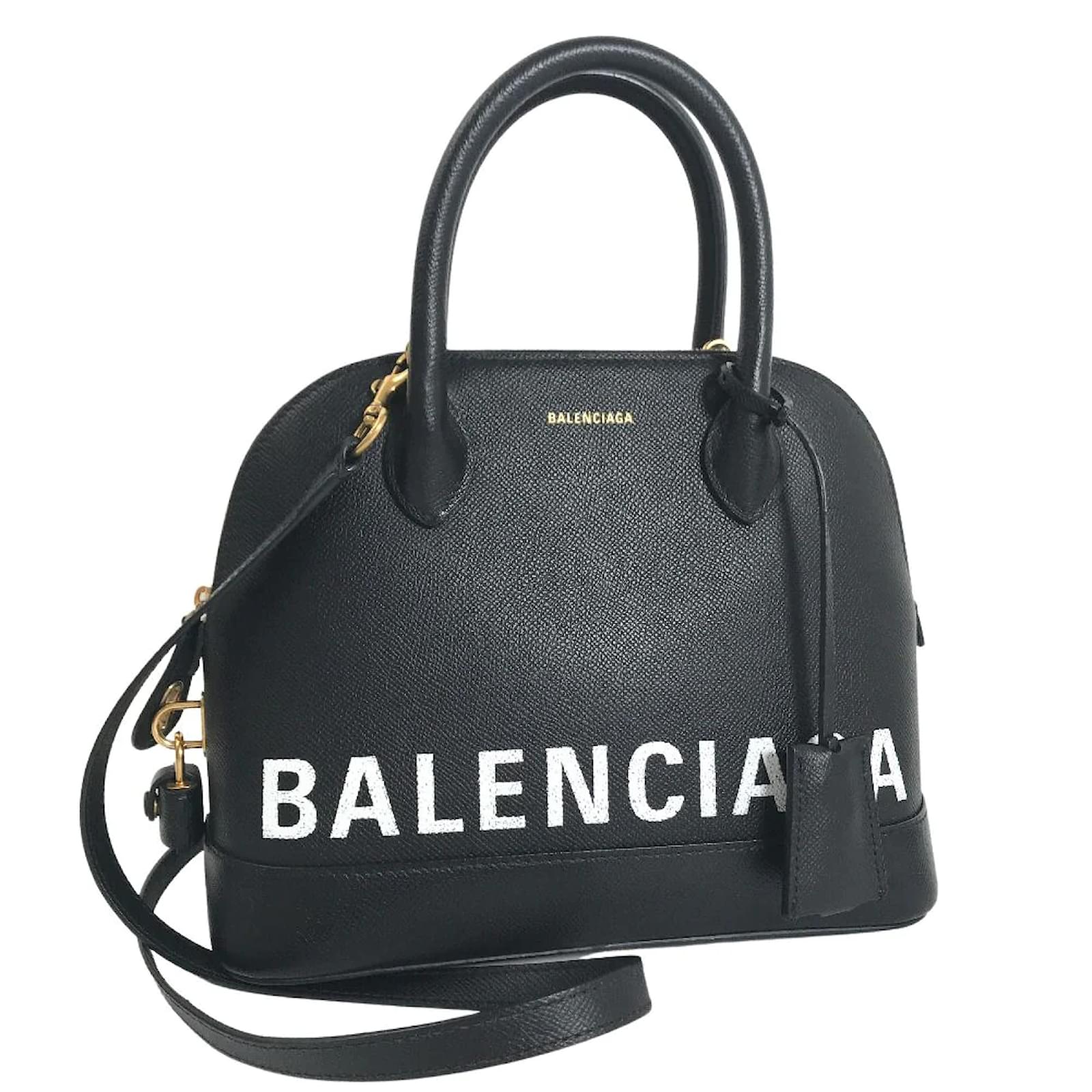 Balenciaga Ville Small Leather Handbag in Black