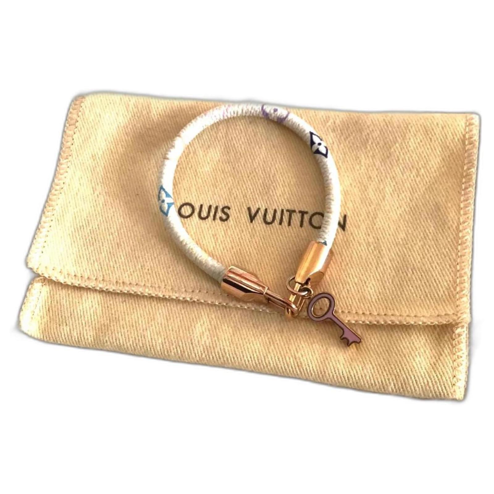 Pulseira Louis Vuitton V Couro Bracelete