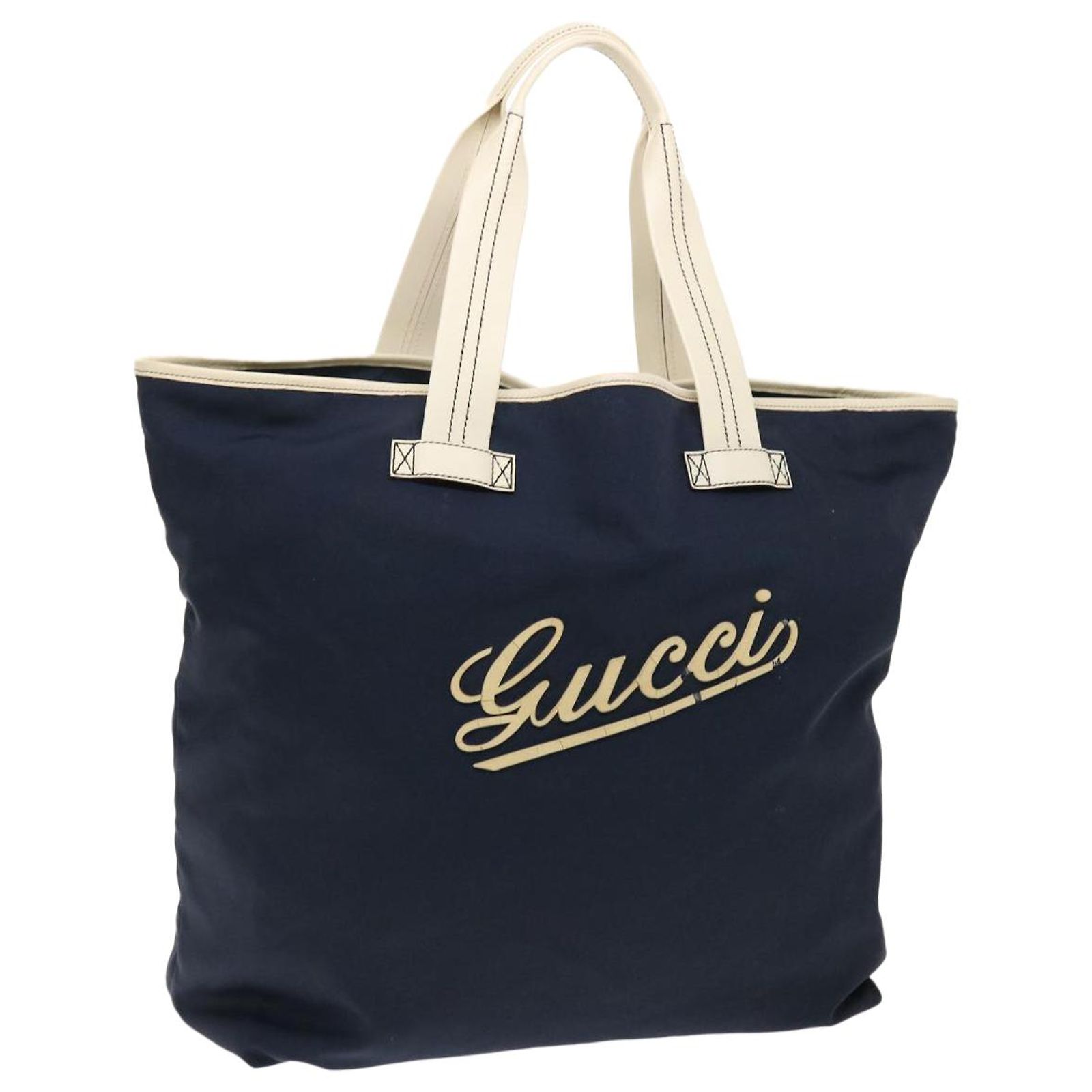GUCCI Tote Bag Nylon Navy 170604 Auth bs7154 Navy blue ref.1024891 ...