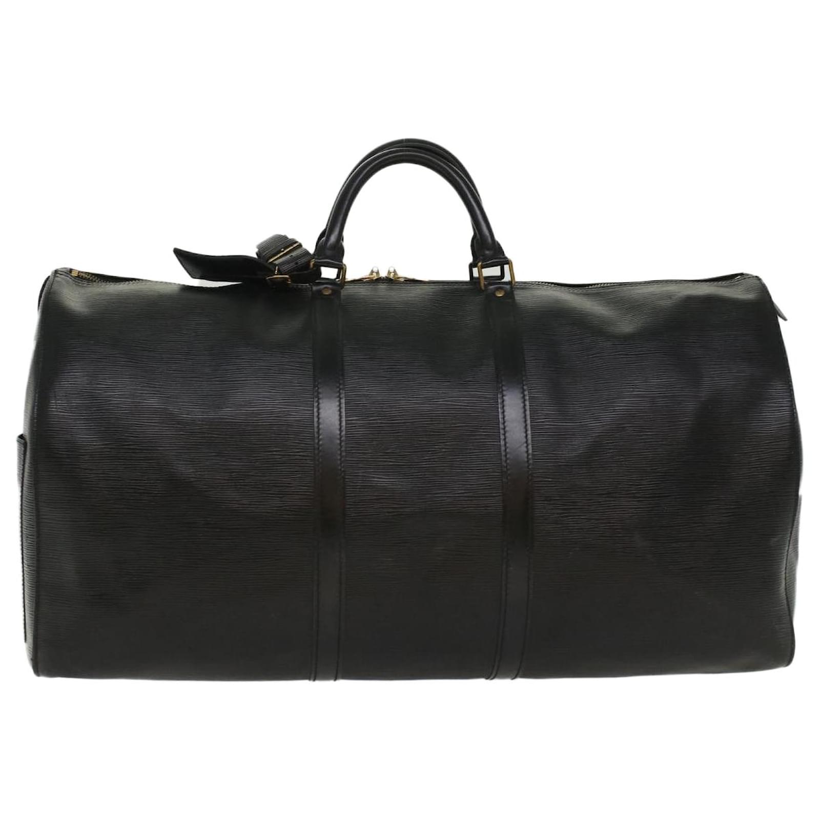 Louis Vuitton Louis Vuitton Keepall 55 Black Epi Leather Duffle