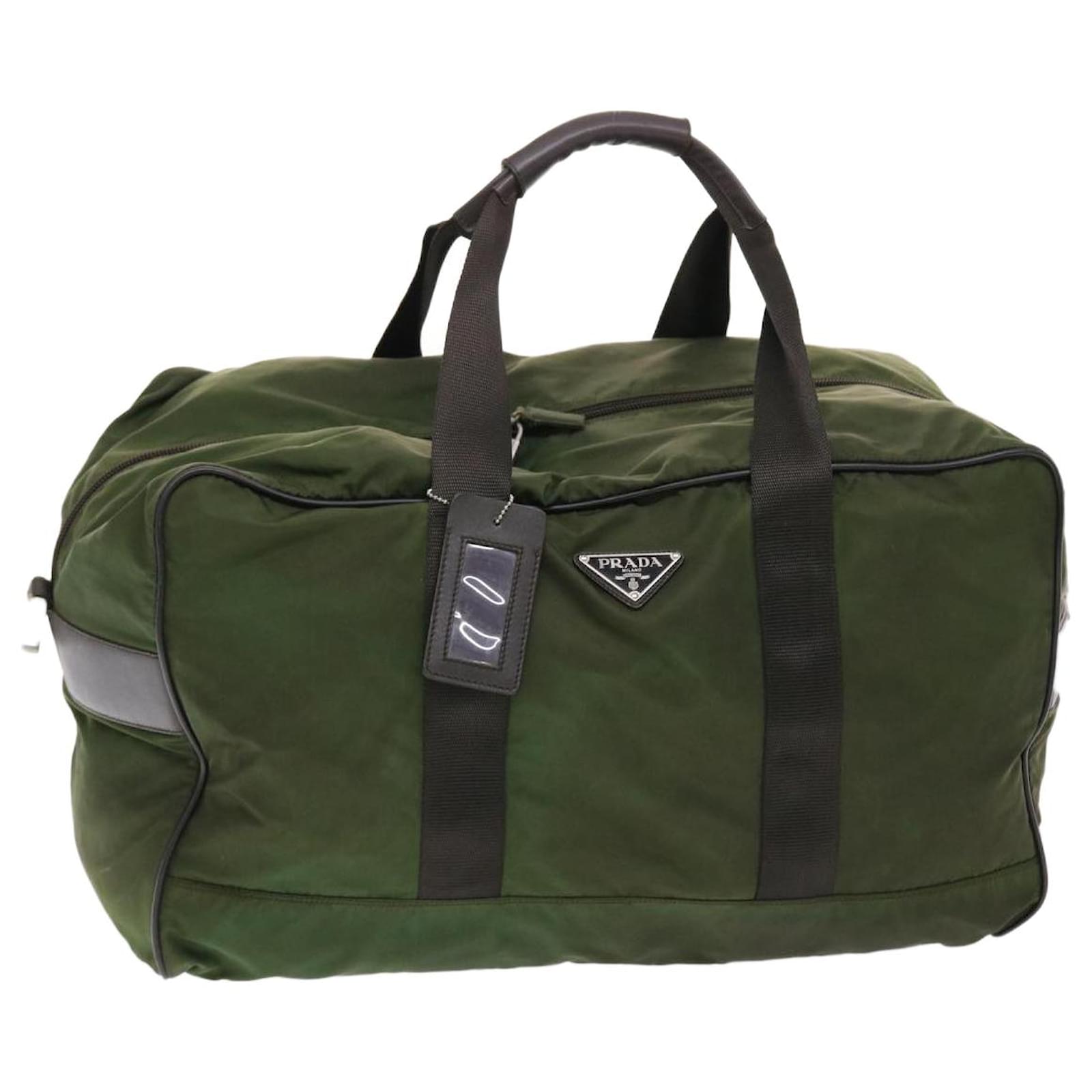 PRADA Boston Bag Nylon Khaki Auth tb781 ref.1024961 - Joli Closet