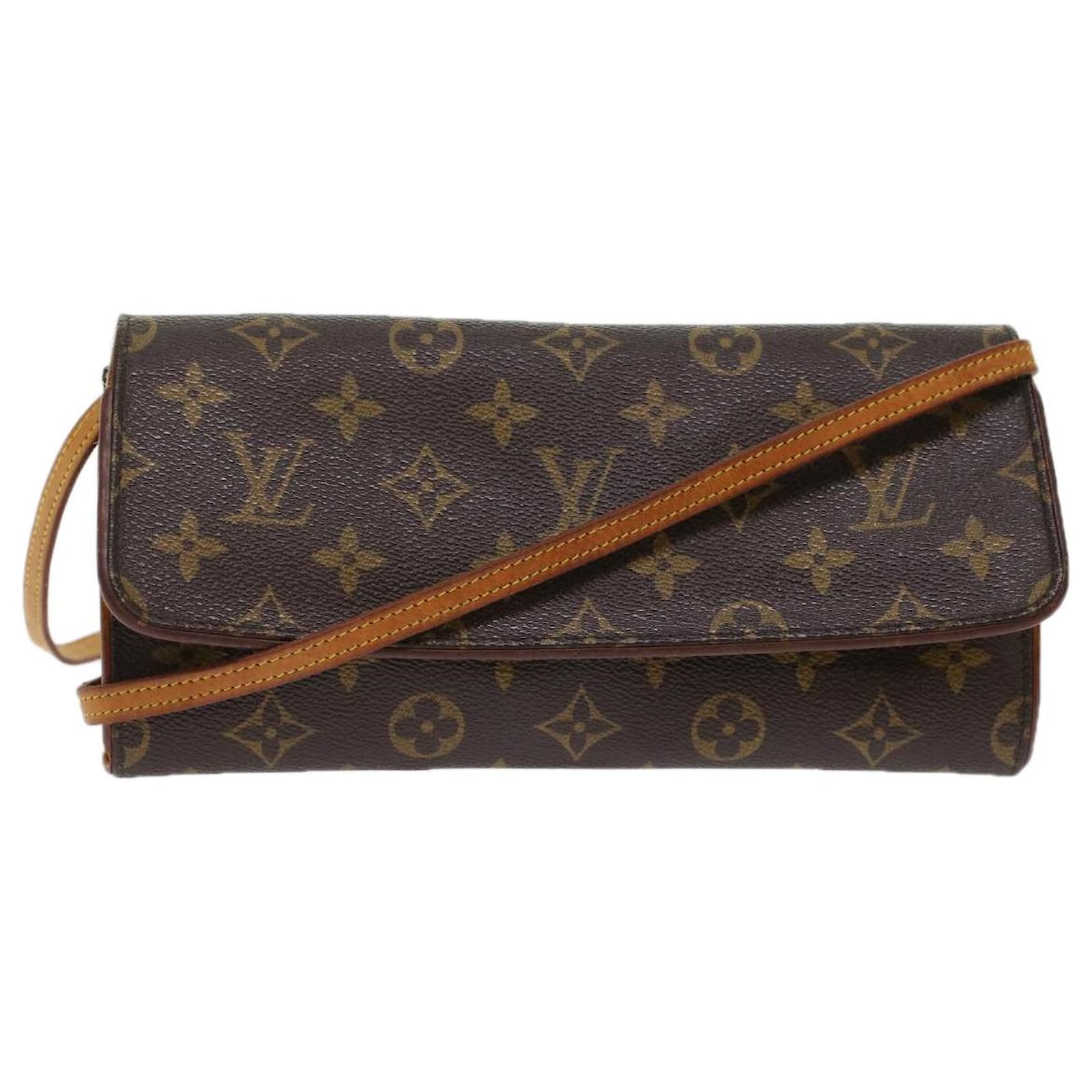 Auth Louis Vuitton Monogram Pochette Twin GM Shoulder Bag M51852