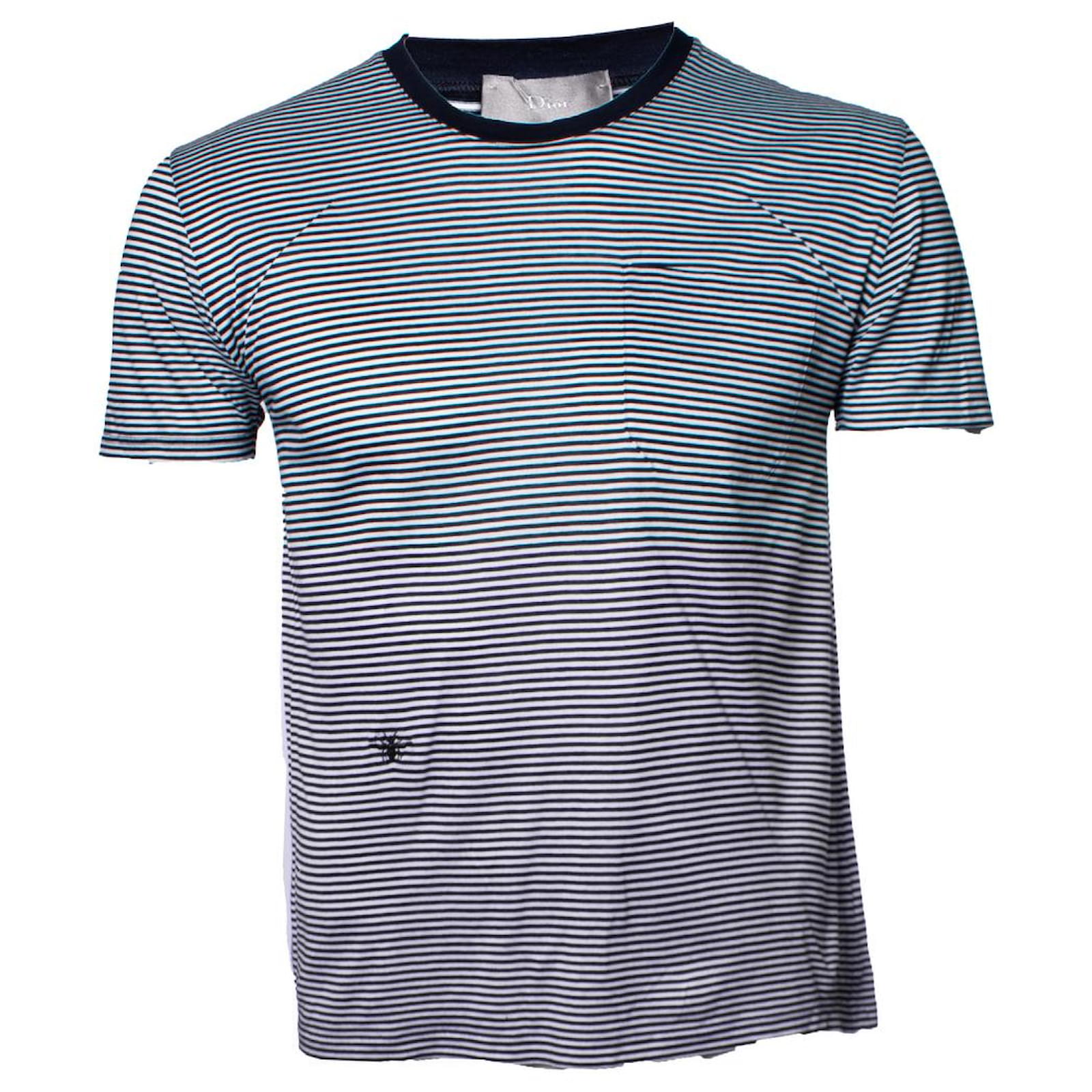 Christian Dior DIOR, striped t-shirt with embroidered bee