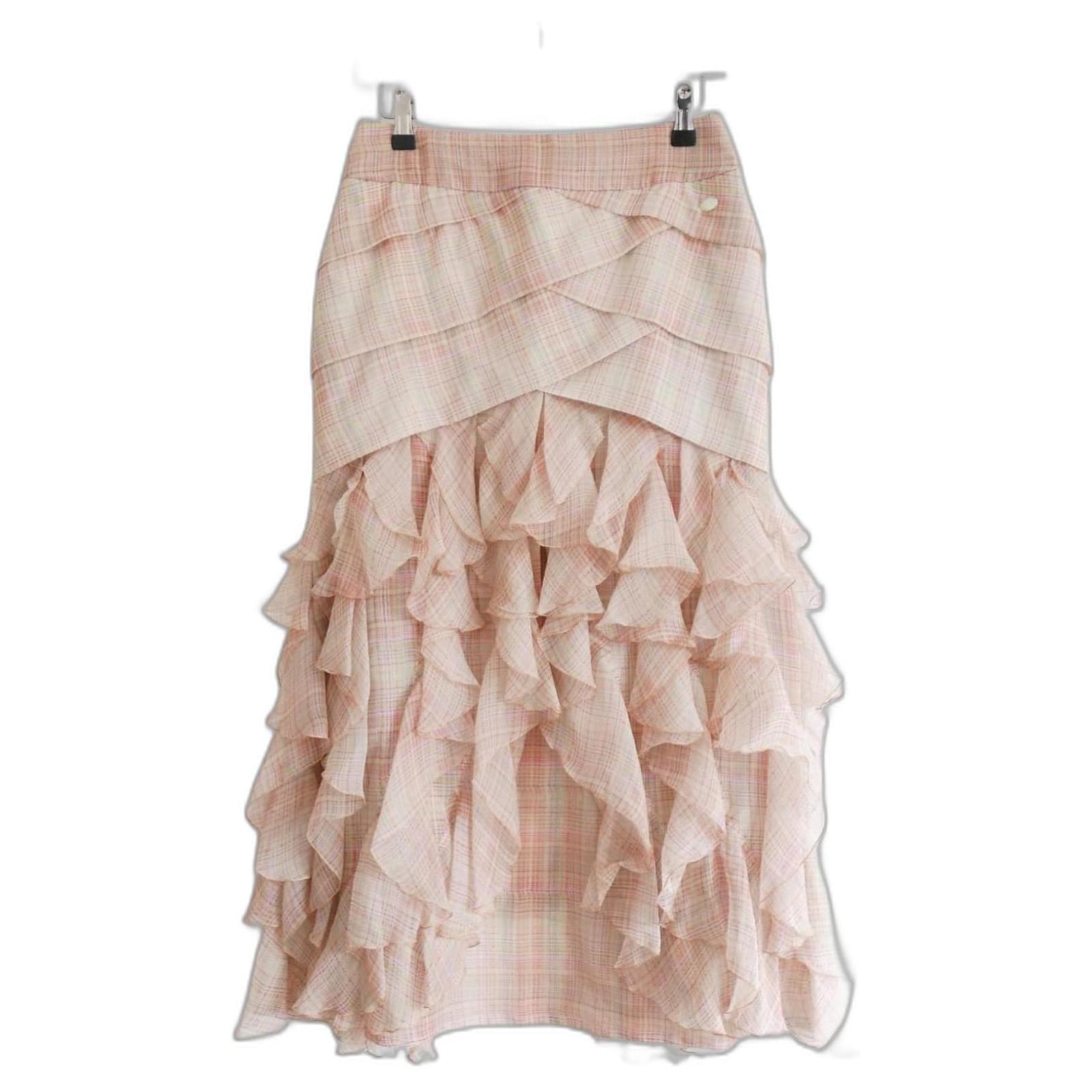 Skirts Chanel Chanel Ss18 Ruffled Organza Maxi Skirt Size 36 EU