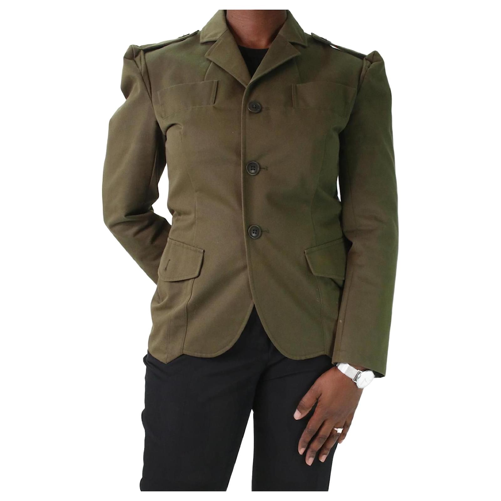 Y3 Green military jacket - size L Cotton ref.1025450 - Joli Closet