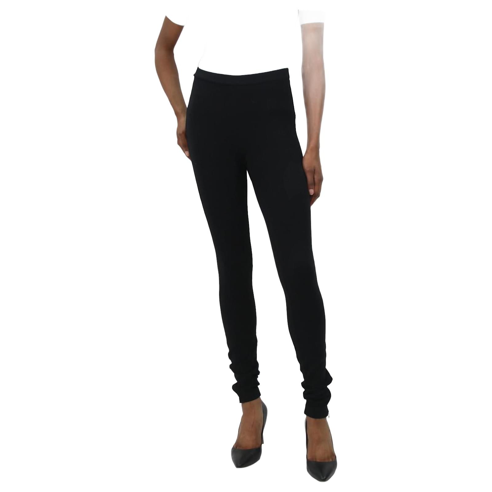 Totême Black zipped-cuff jersey leggings - size S Viscose ref.1025470 -  Joli Closet