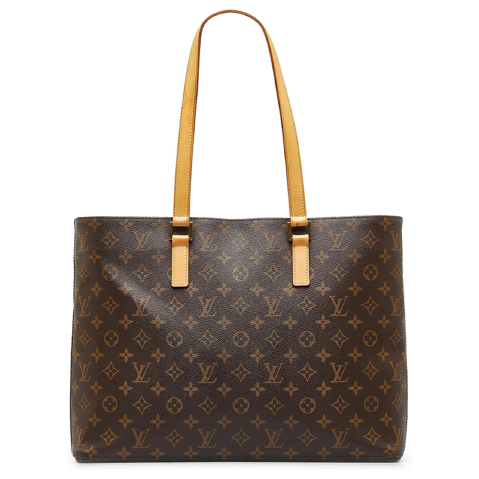 Louis Vuitton Brown Monogram Luco Tote Leather Cloth ref.216283 - Joli  Closet