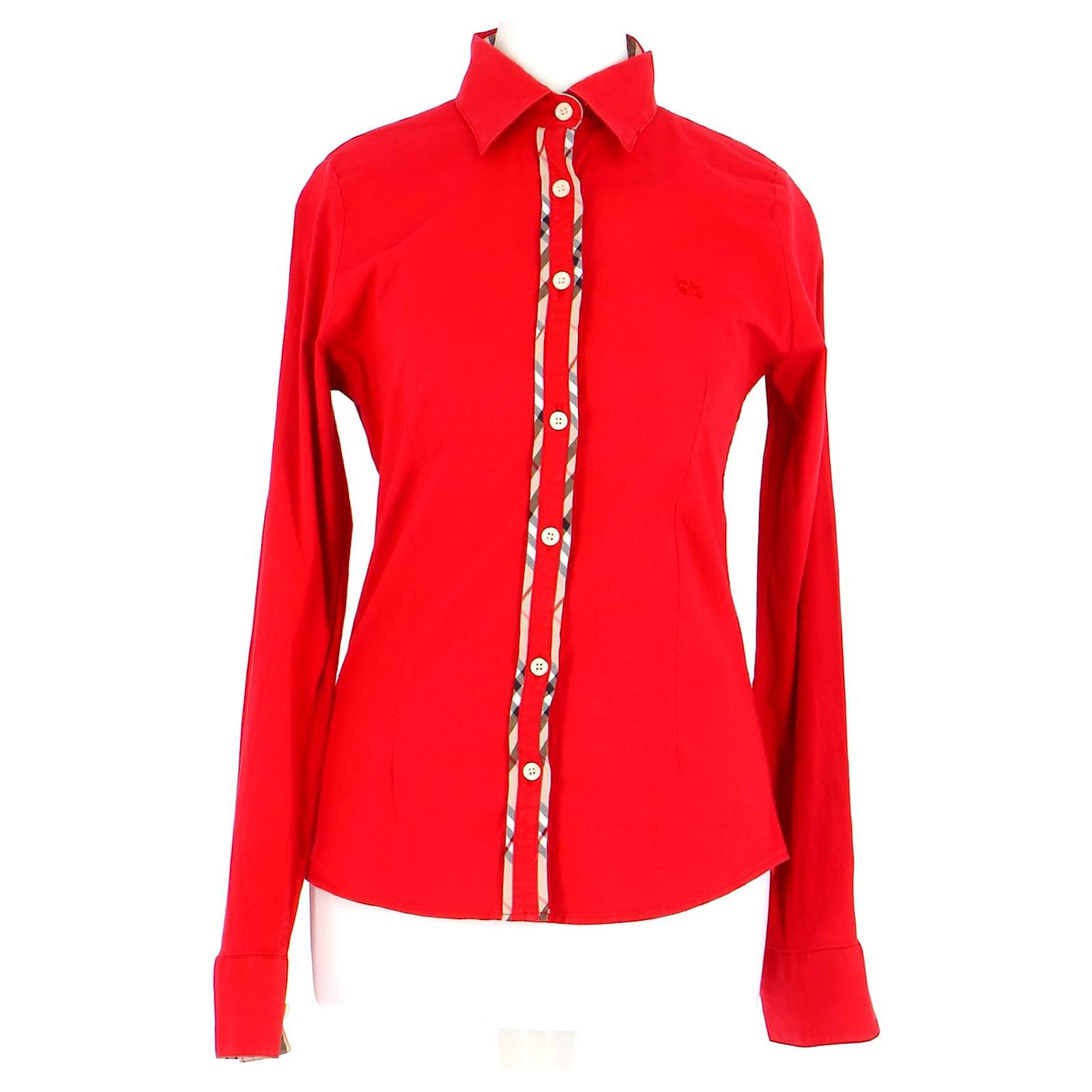 Camicia burberry clearance rossa