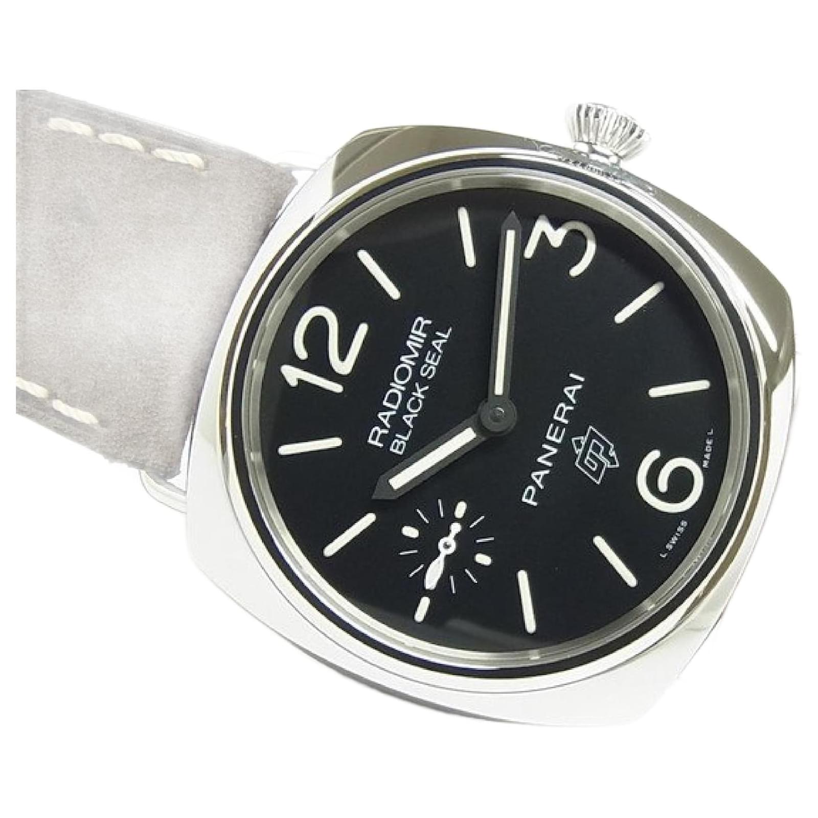 PANERAI Radiomir black seal logo PAM00380 Mens Silvery Steel ref