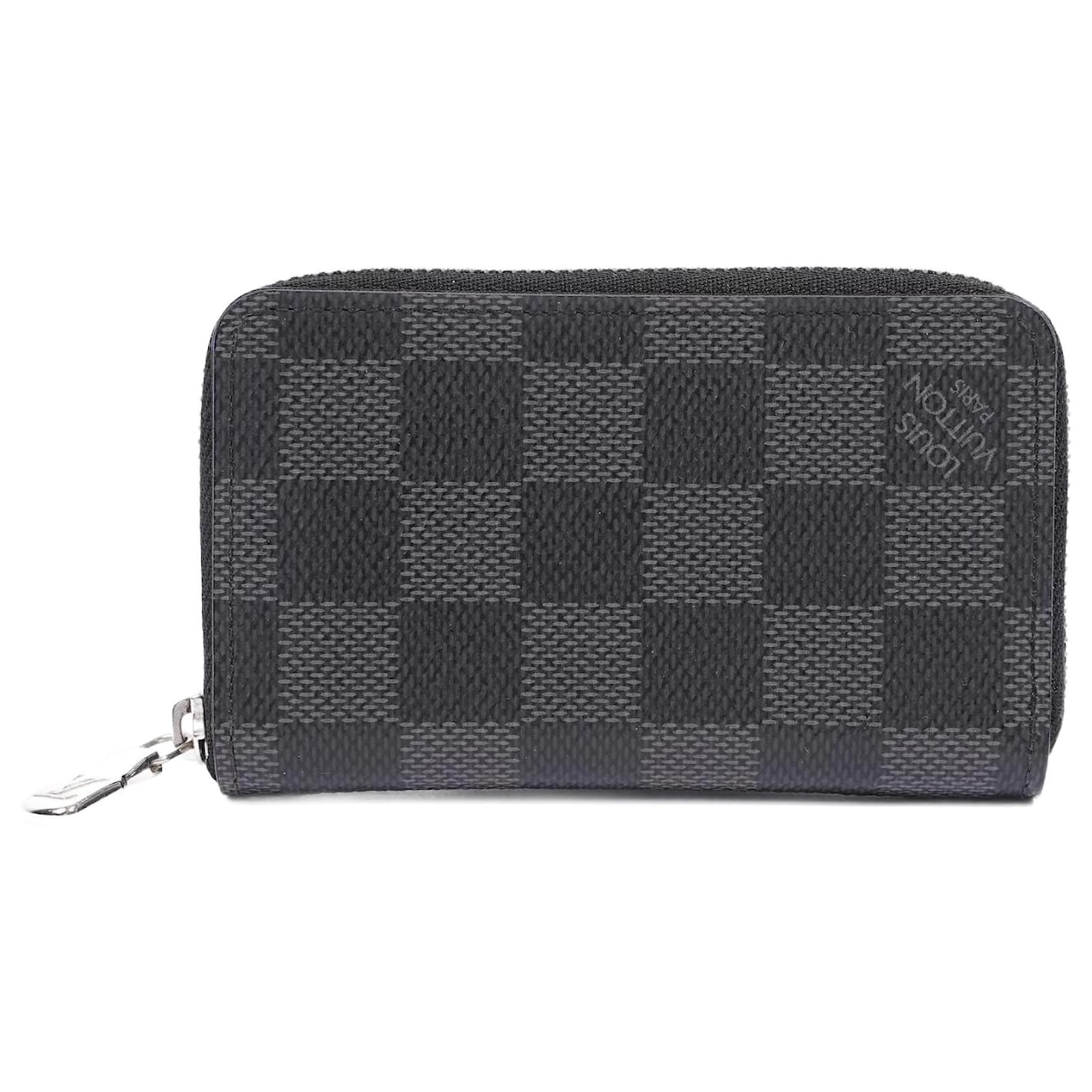 Louis Vuitton Damier Graphite Zippy Coin Purse N63076 LV Auth ki2572