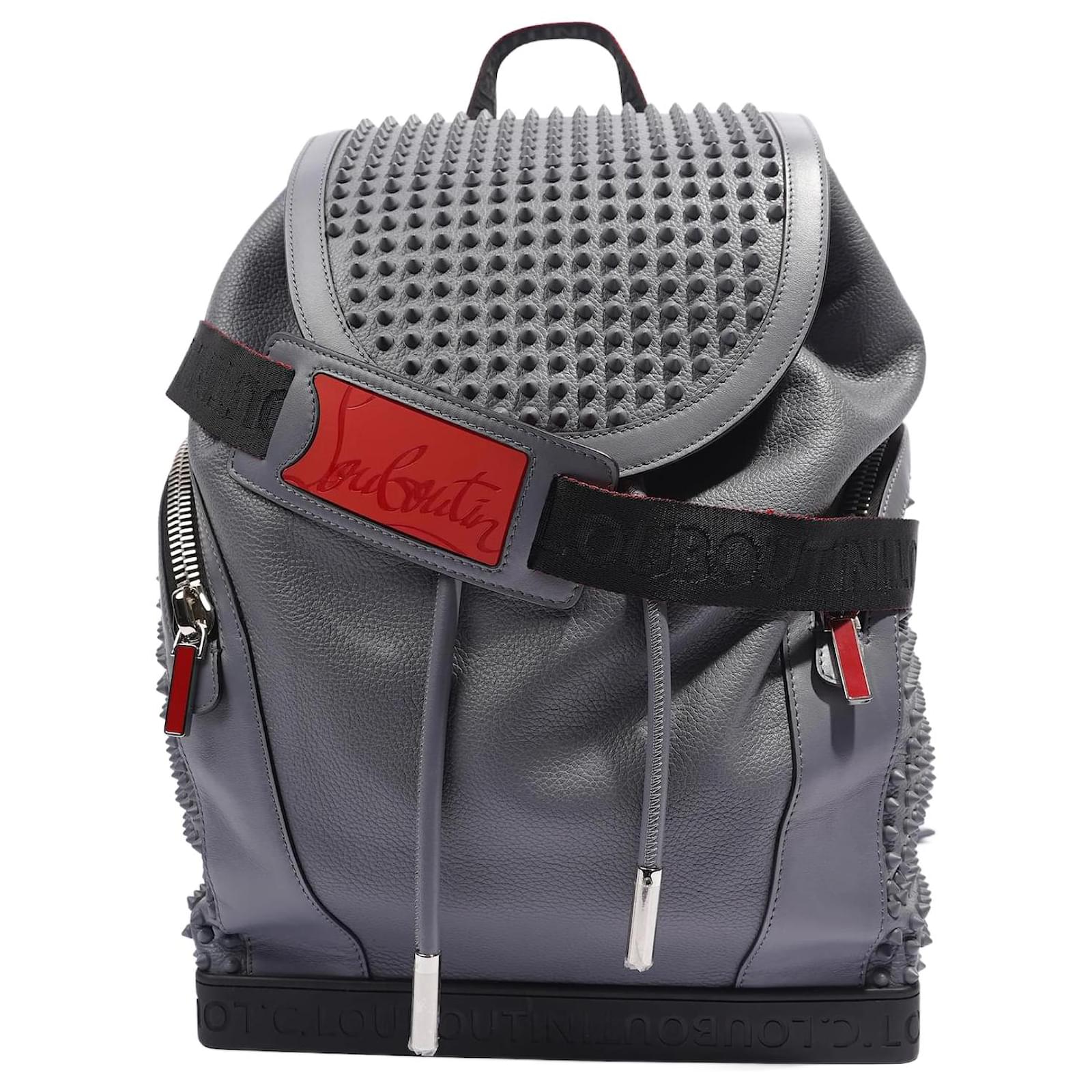 Christian Louboutin Explorafunk Backpack Grey Leather ref.1026119 - Joli  Closet