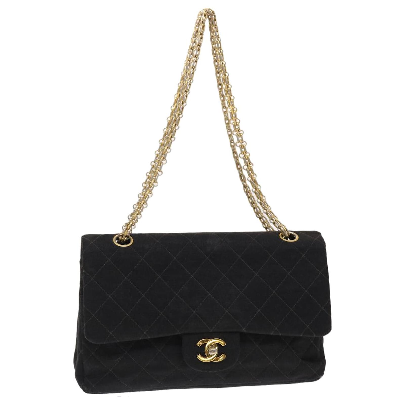 CHANEL Chain Matelasse Shoulder Bag cotton Black CC Auth bs7107 ref.1026405  - Joli Closet