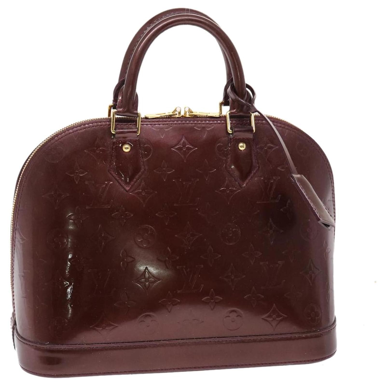 Brown Louis Vuitton Monogram Vernis Alma PM Handbag